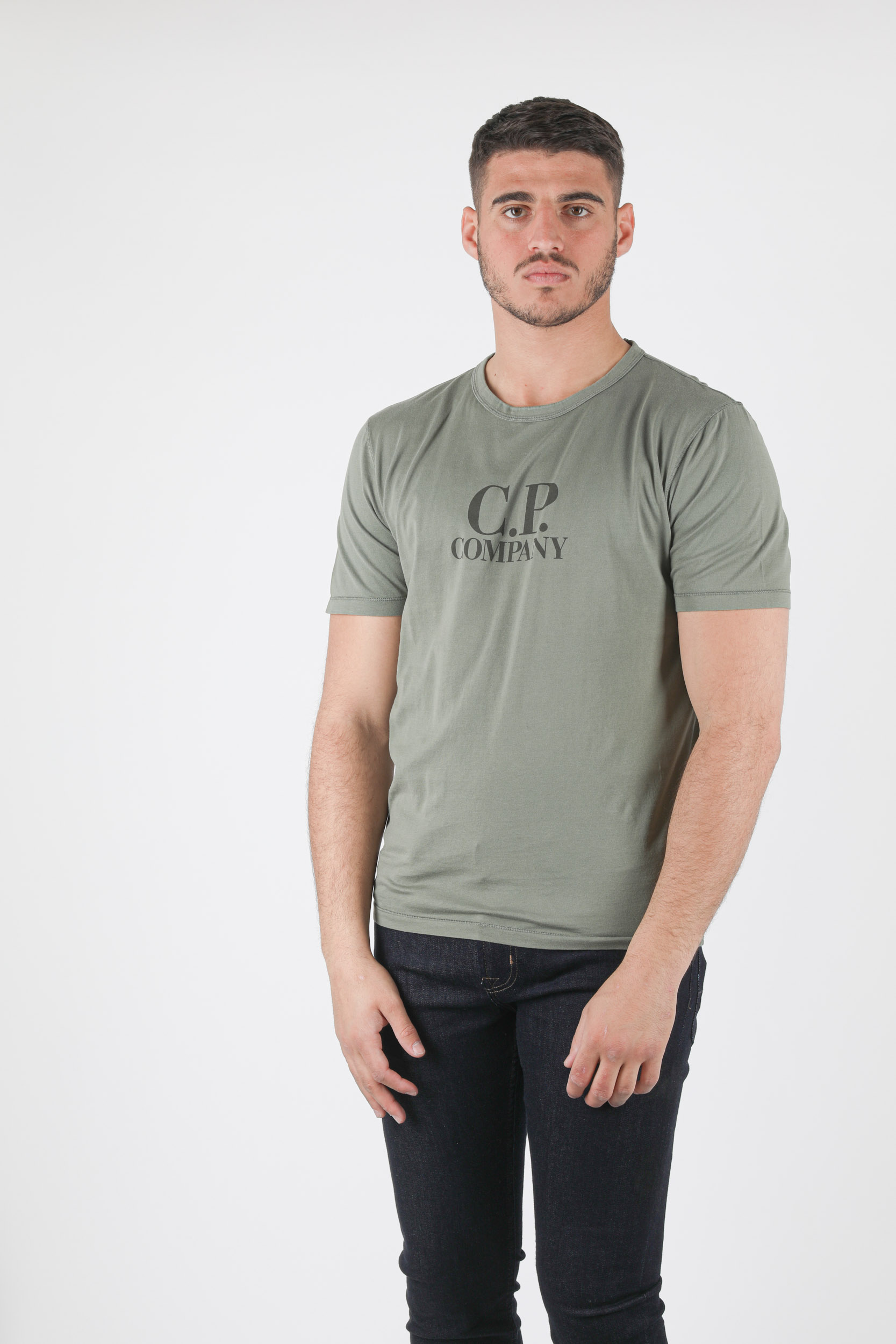 T-SHIRT C.P COMPANY VERT SAUGE S125A-668
