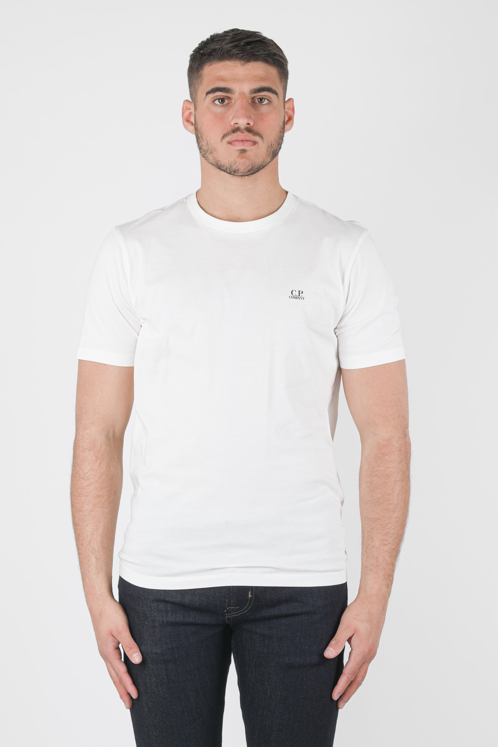 T-SHIRT C.P COMPANY BLANC LUNETTES S037A-103