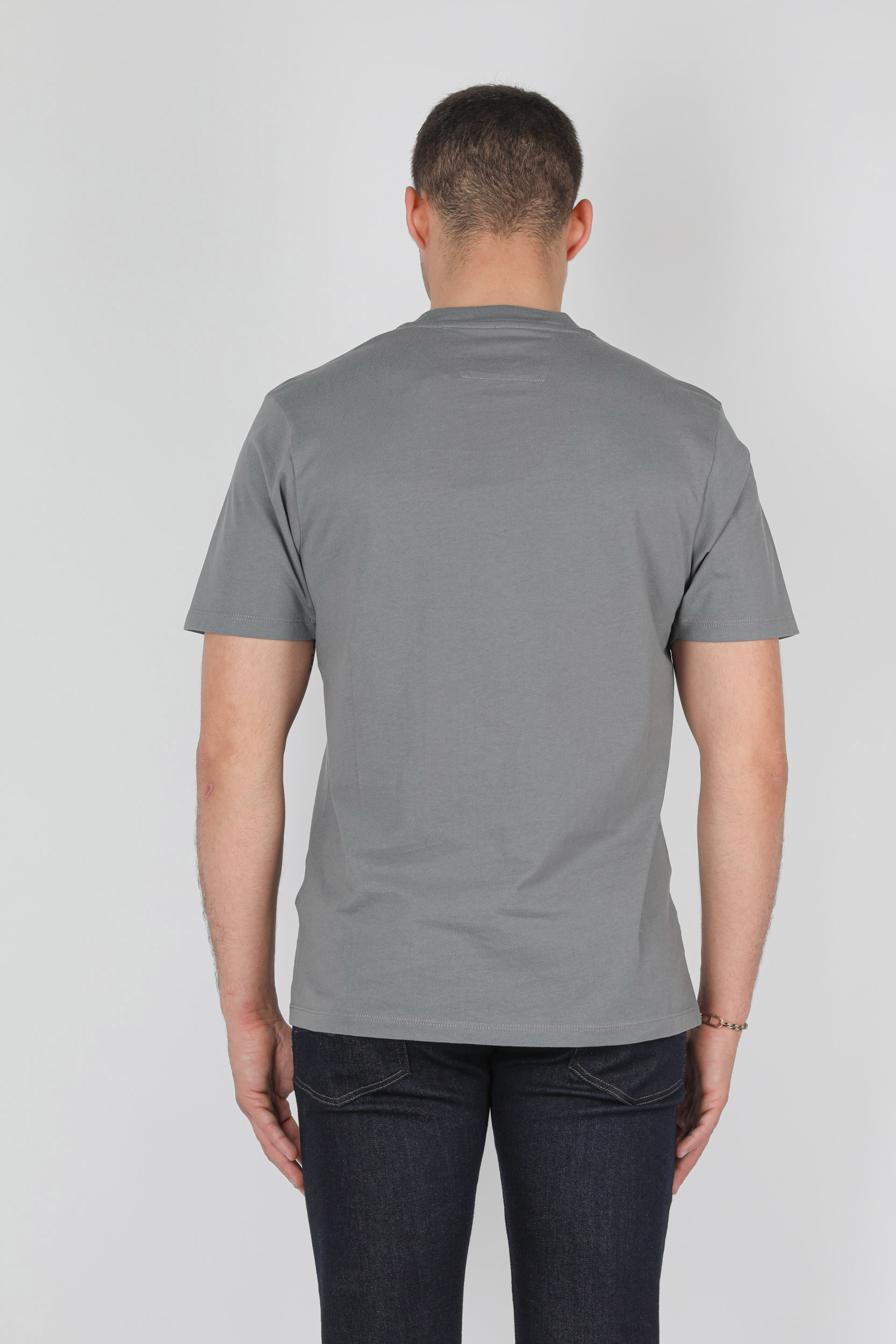 T-SHIRT C.P COMPANY GRIS LOGO ORANGE S036A-938