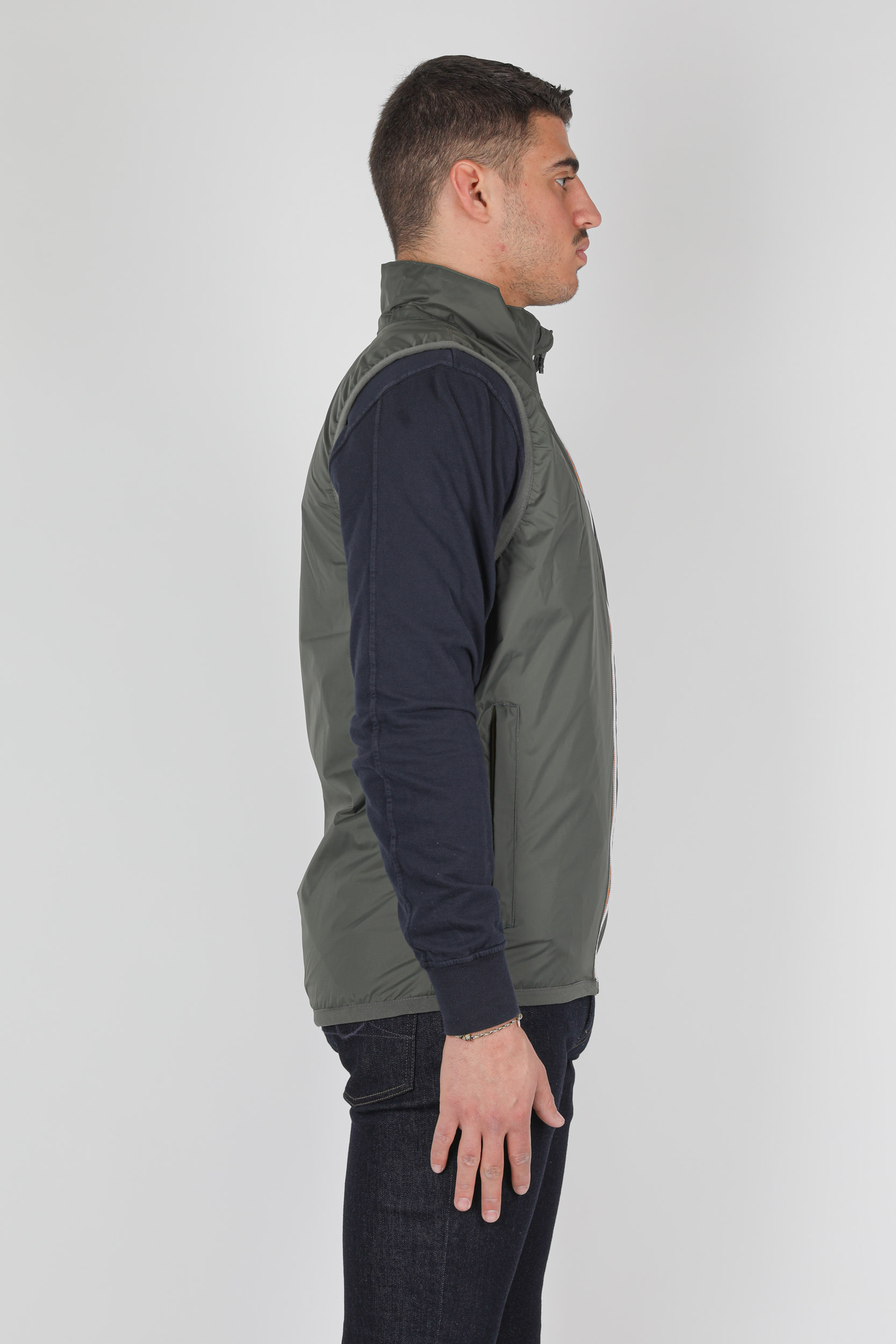 COUPE-VENT SANS MANCHES K-WAY KAKI K00BDF0-890