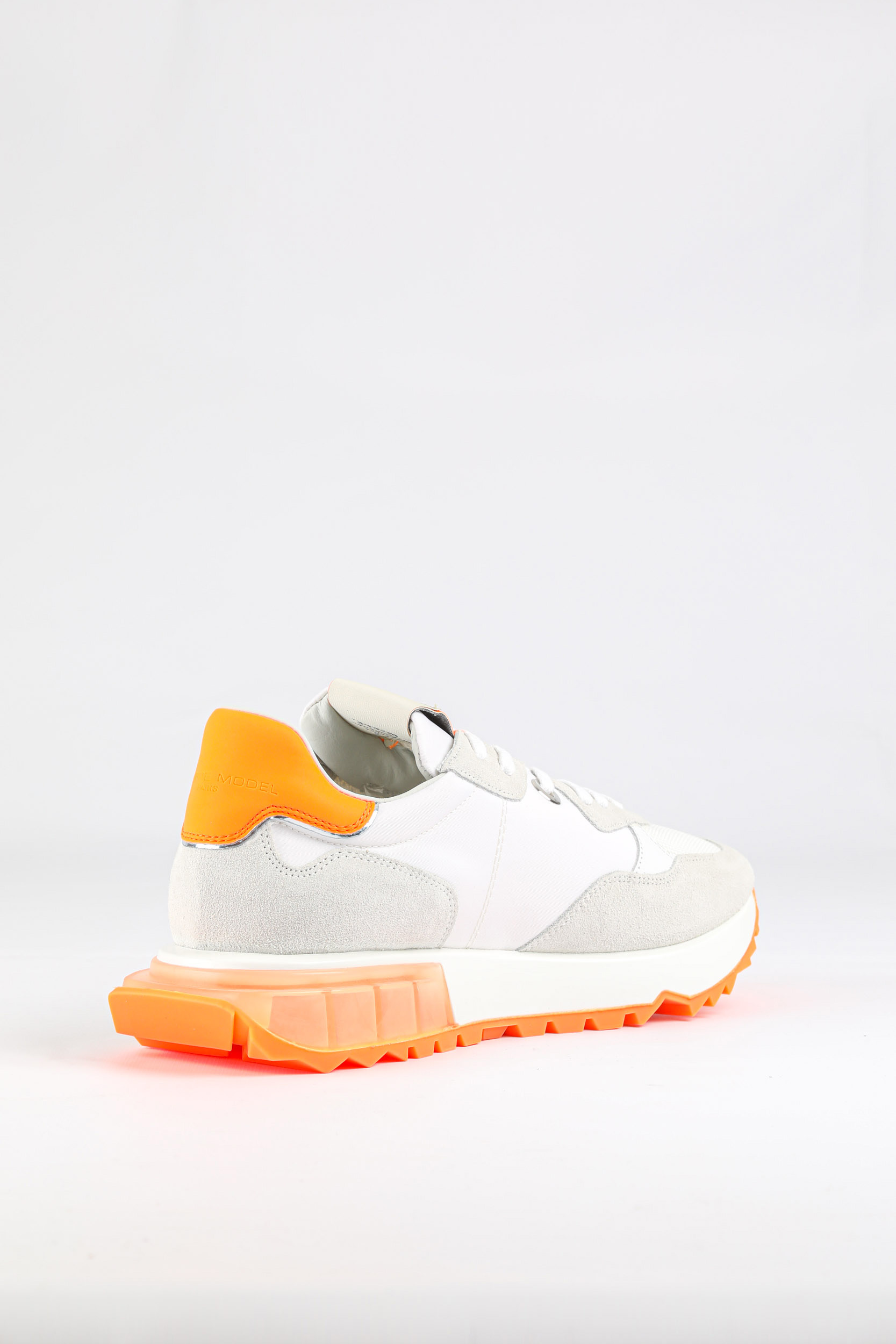 BASKETS PHILIPPE MODEL BLANCHE ET ORANGE FLUO LRLU-WF02