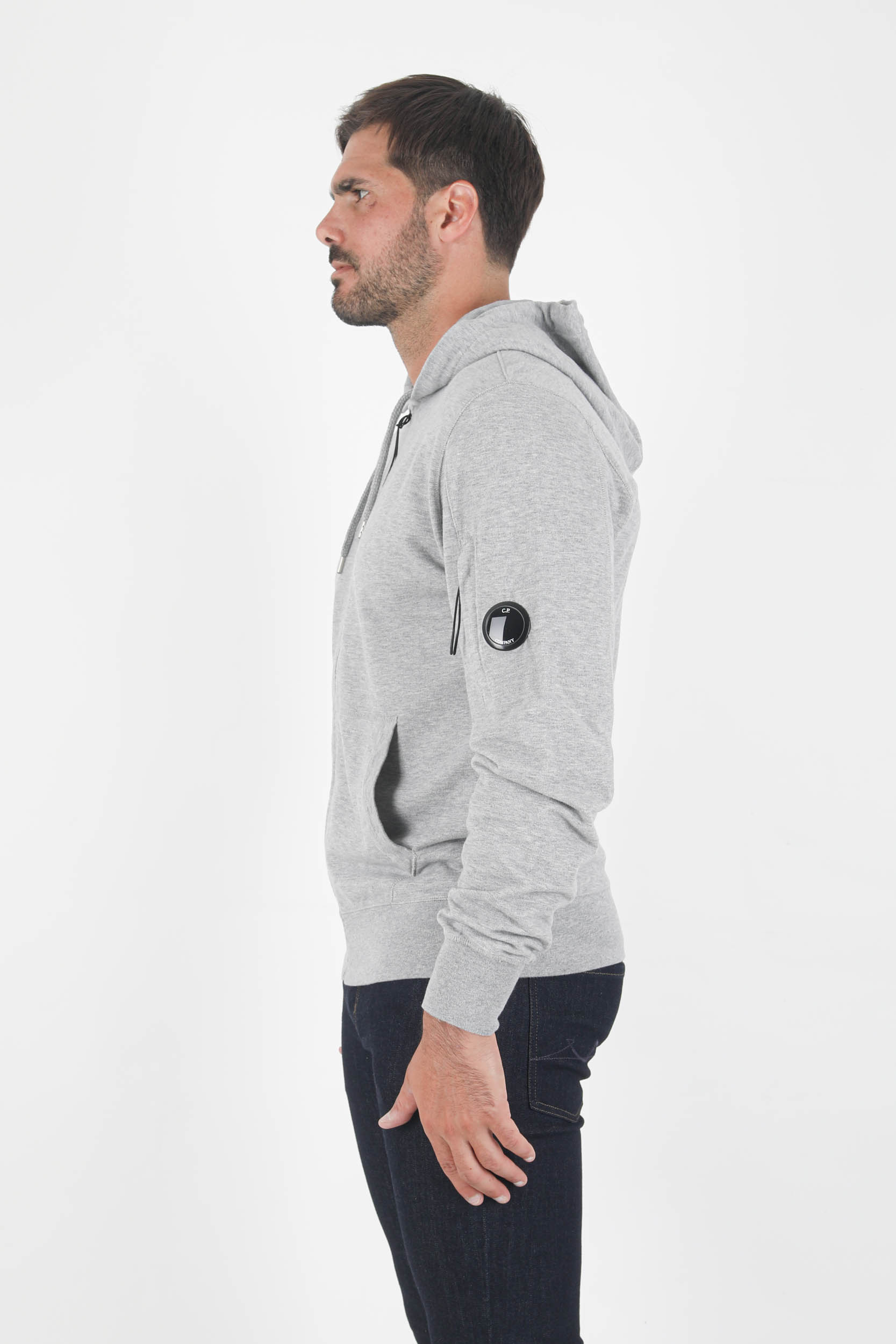 SWEAT ZIPPE C.P COMPANY GRIS S077A-M93