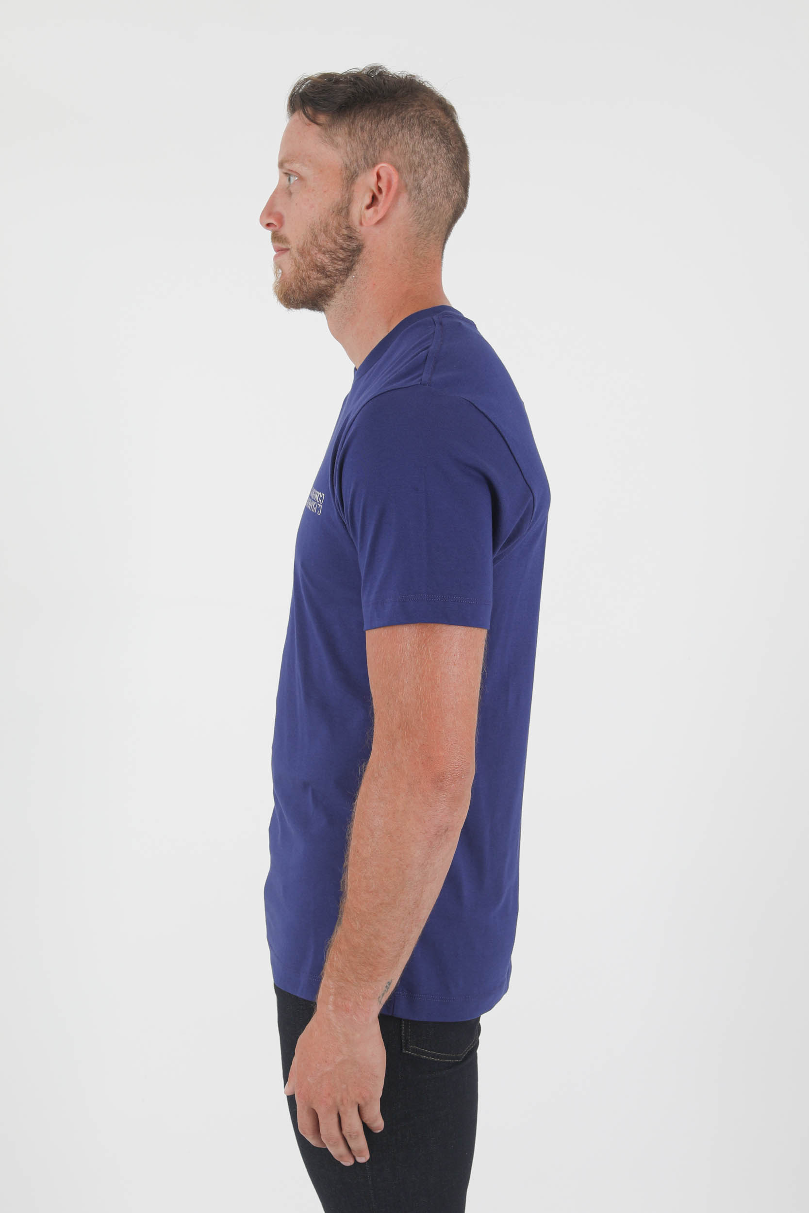 T-SHIRT C.P COMPANY BLEU LOGO S216A-878