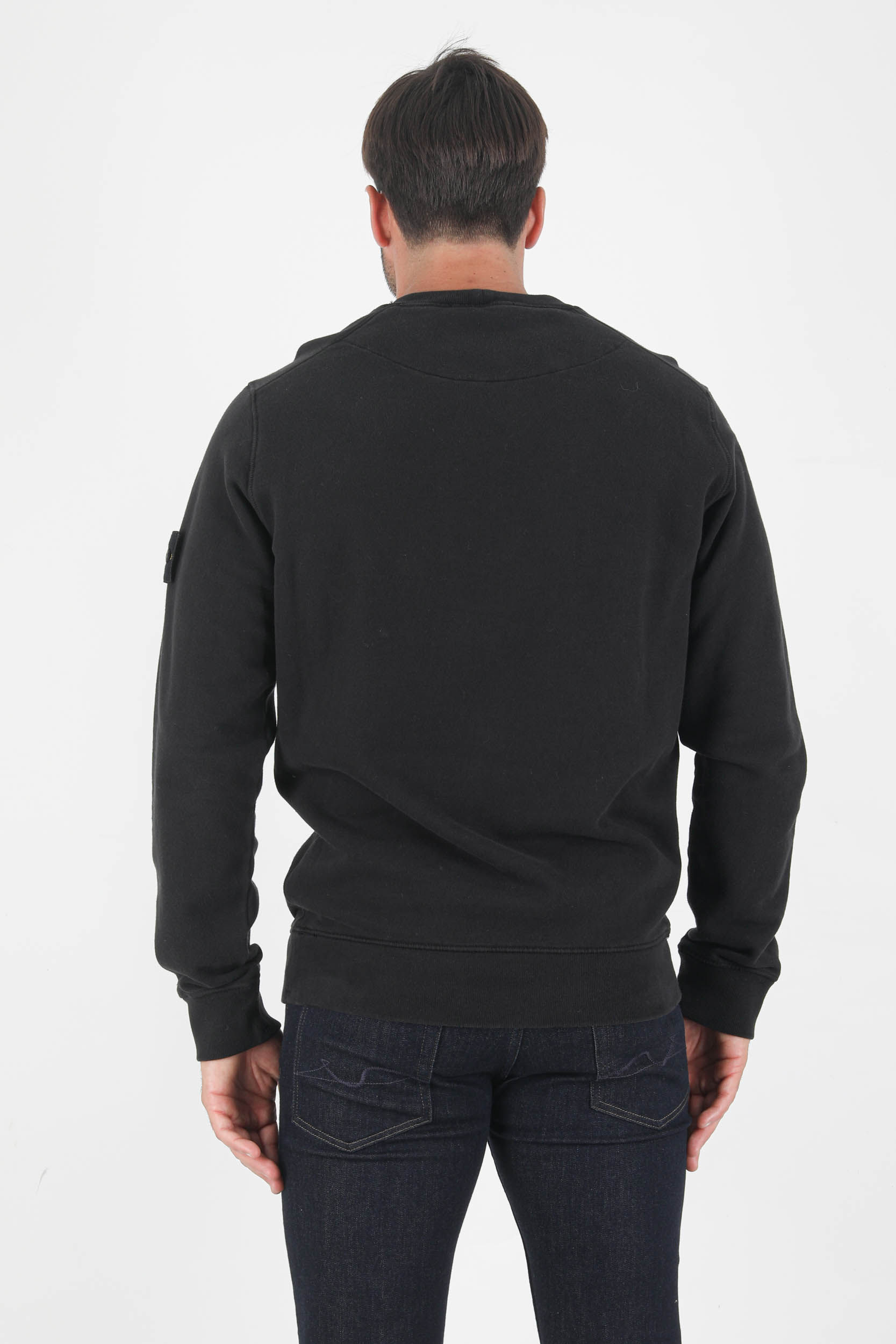 SWEAT COL ROND STONE ISLAND NOIR 751563020-V0029