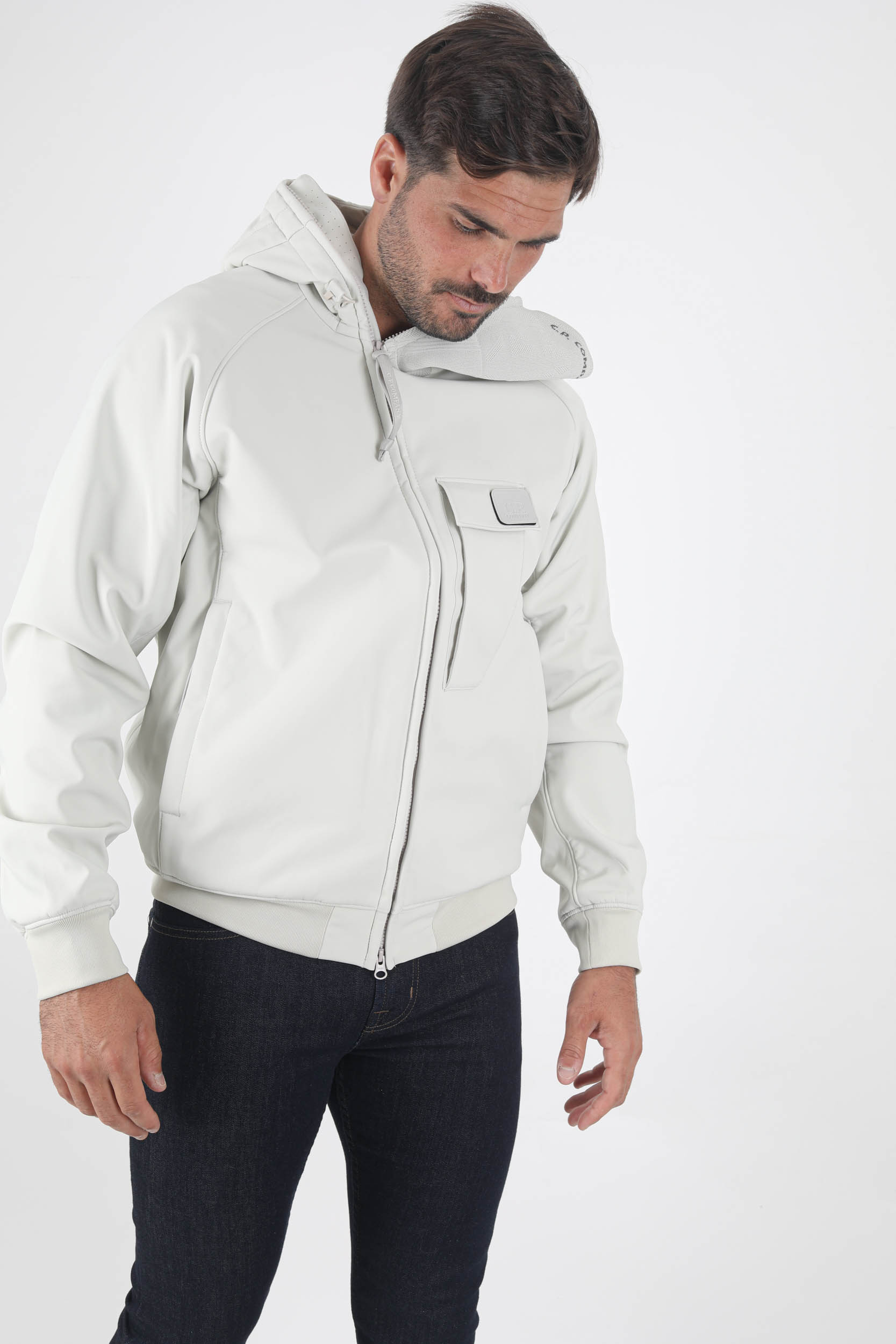 BLOUSON SOFT SHELL-R CREME W004-116
