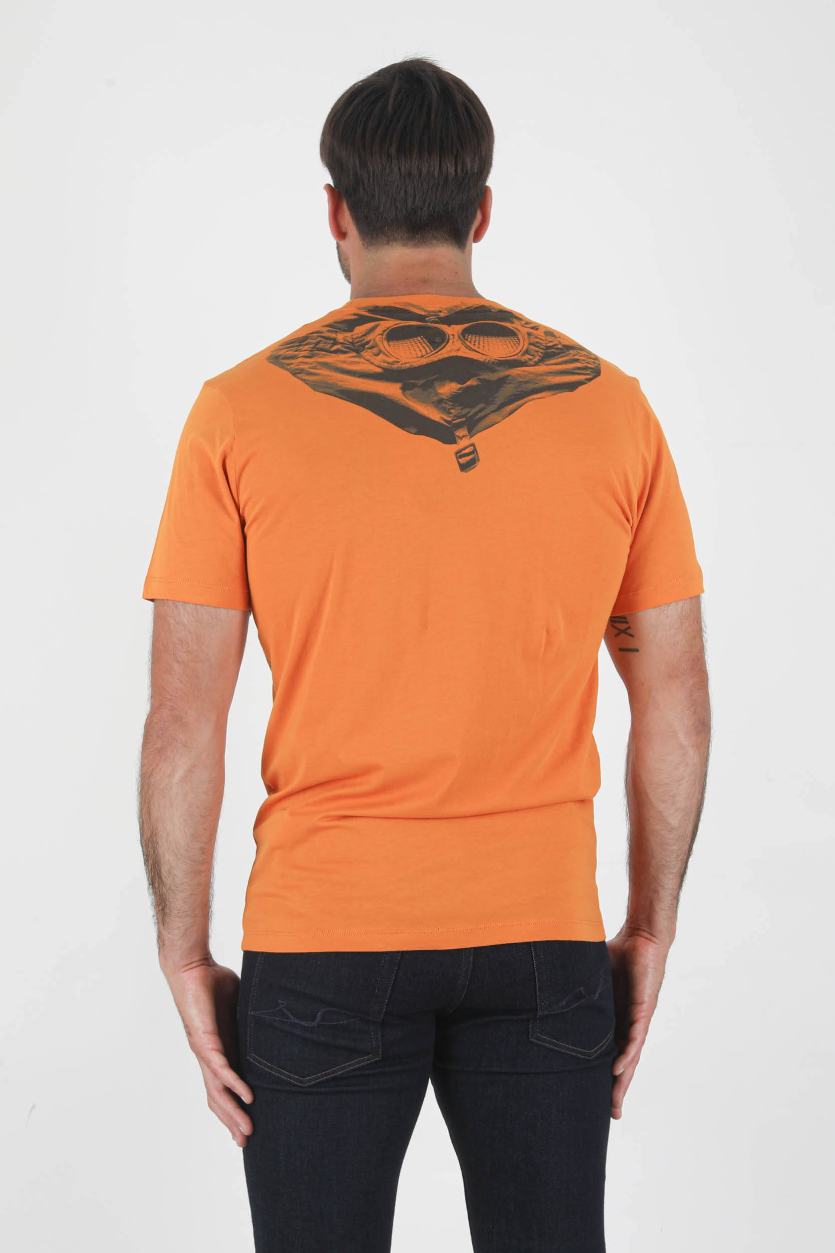 T-SHIRT AVEC LUNETTE C.P COMPANY ORANGE S037A-436