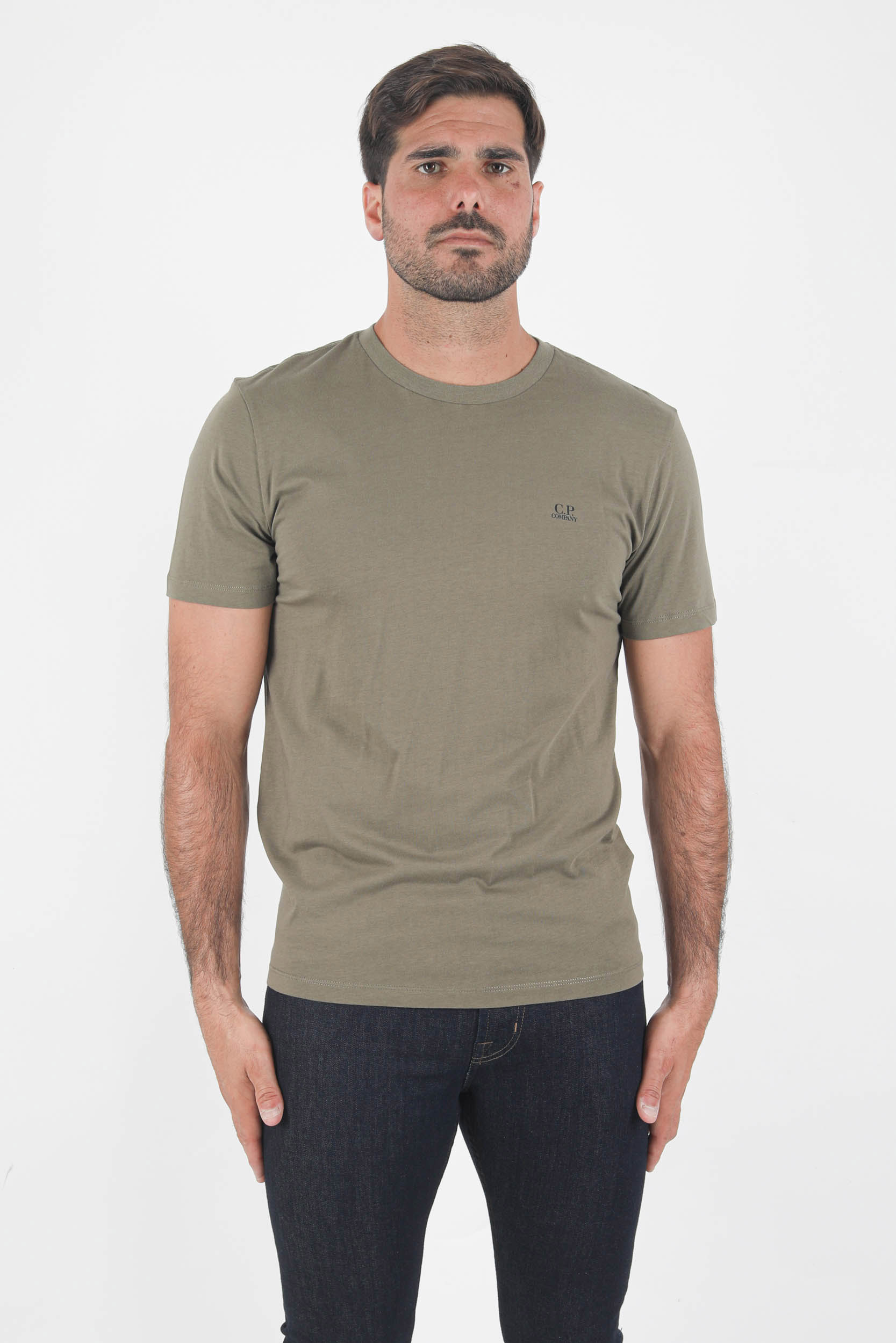 T-SHIRT AVEC LUNETTE C.P COMPANY KAKI S037A-665