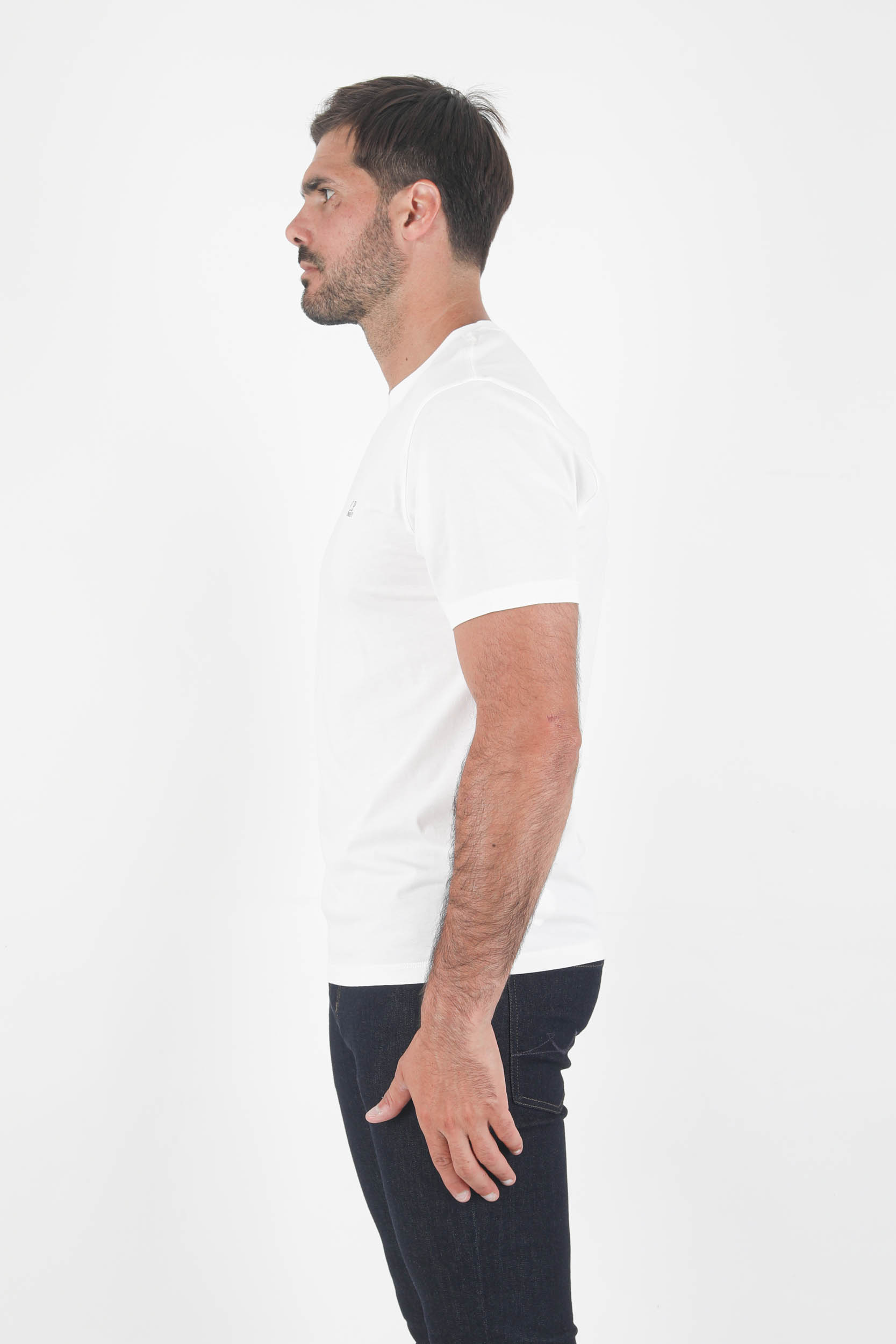 T-SHIRT C.P COMPANY BLANC PETIT LOGO S040A-103
