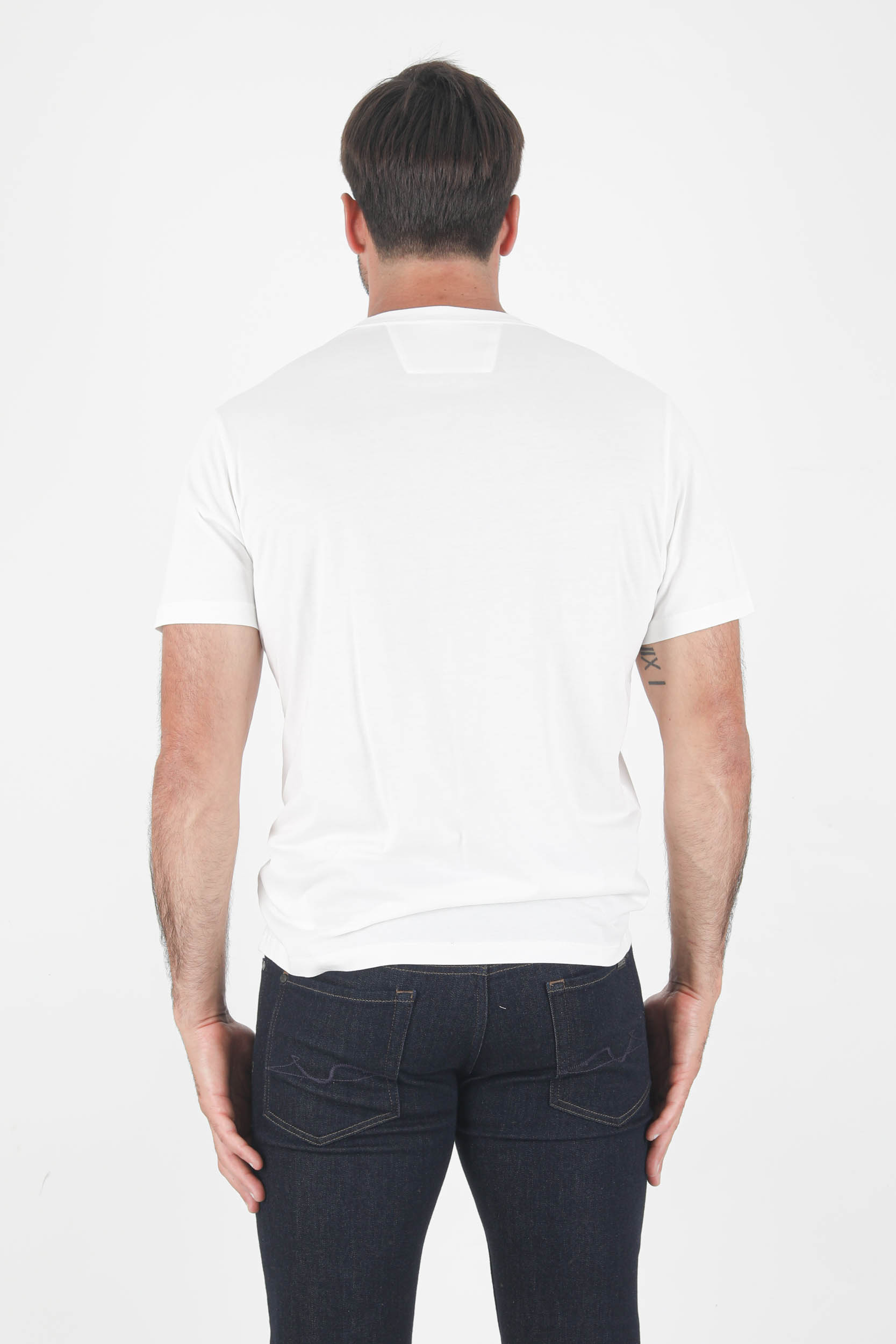 T-SHIRT C.P COMPANY BLANC PETIT LOGO S040A-103