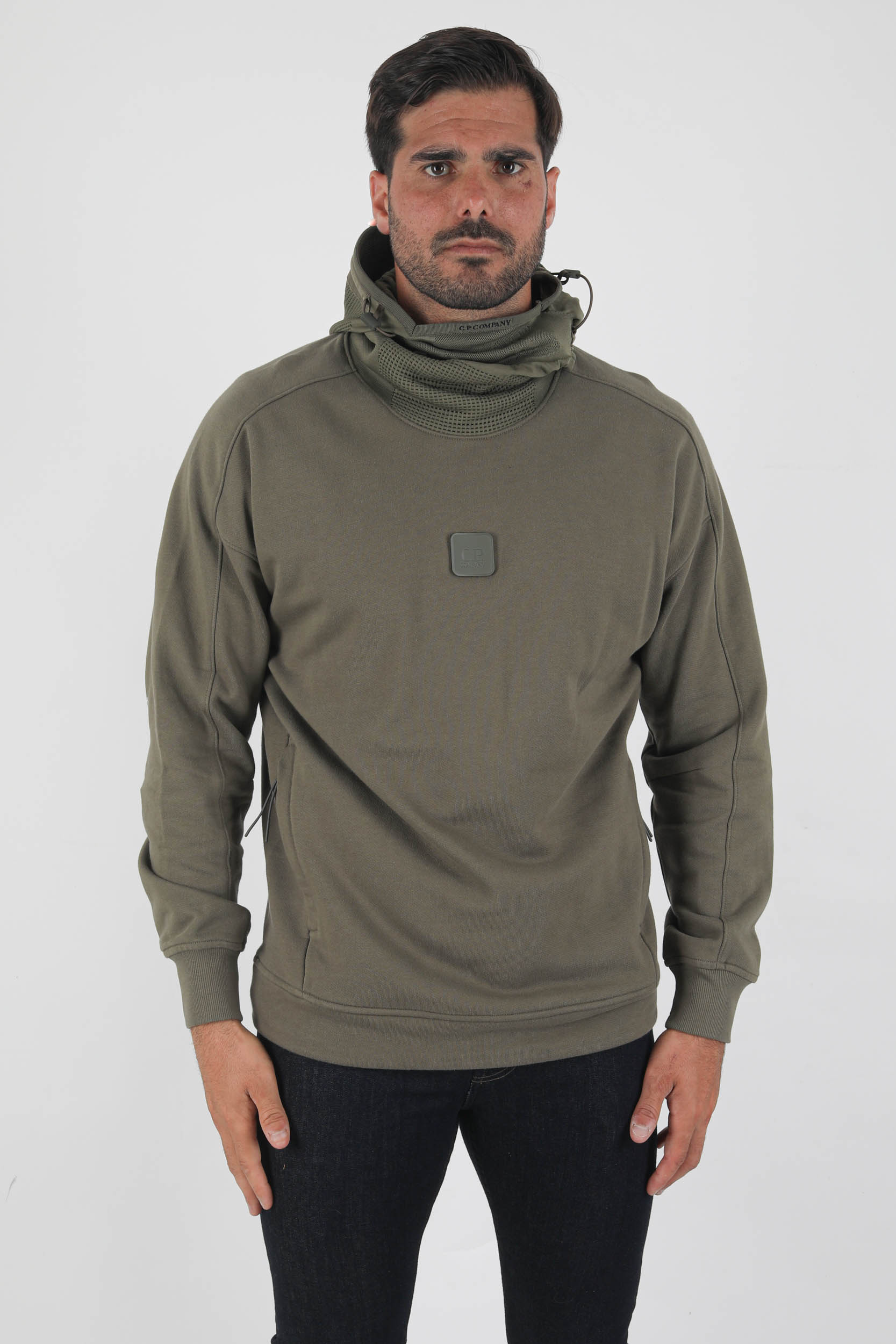 SWEAT CAPUCHE C.P COMPANY KAKI MASQUE FACIAL S068A-665