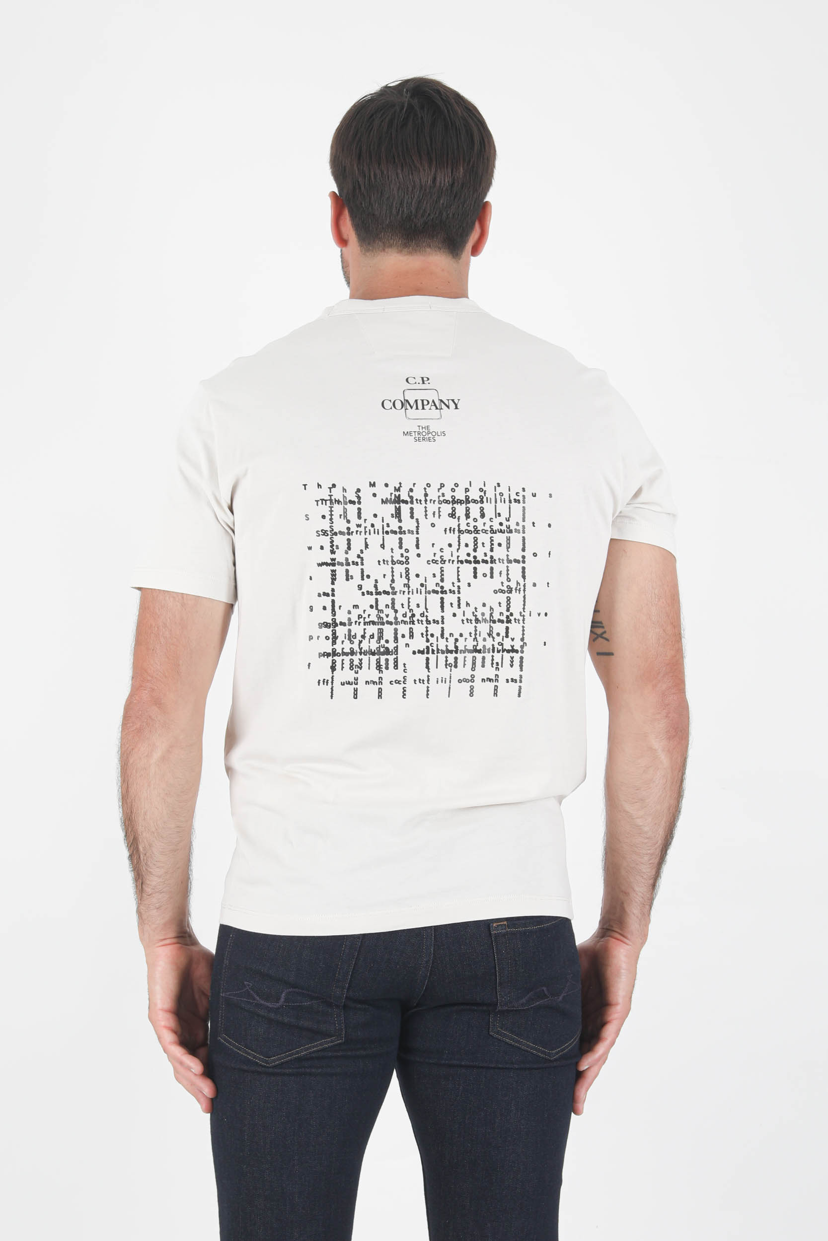 T-SHIRT JERSEY POCKET C.P COMPANY CREME S220A-116