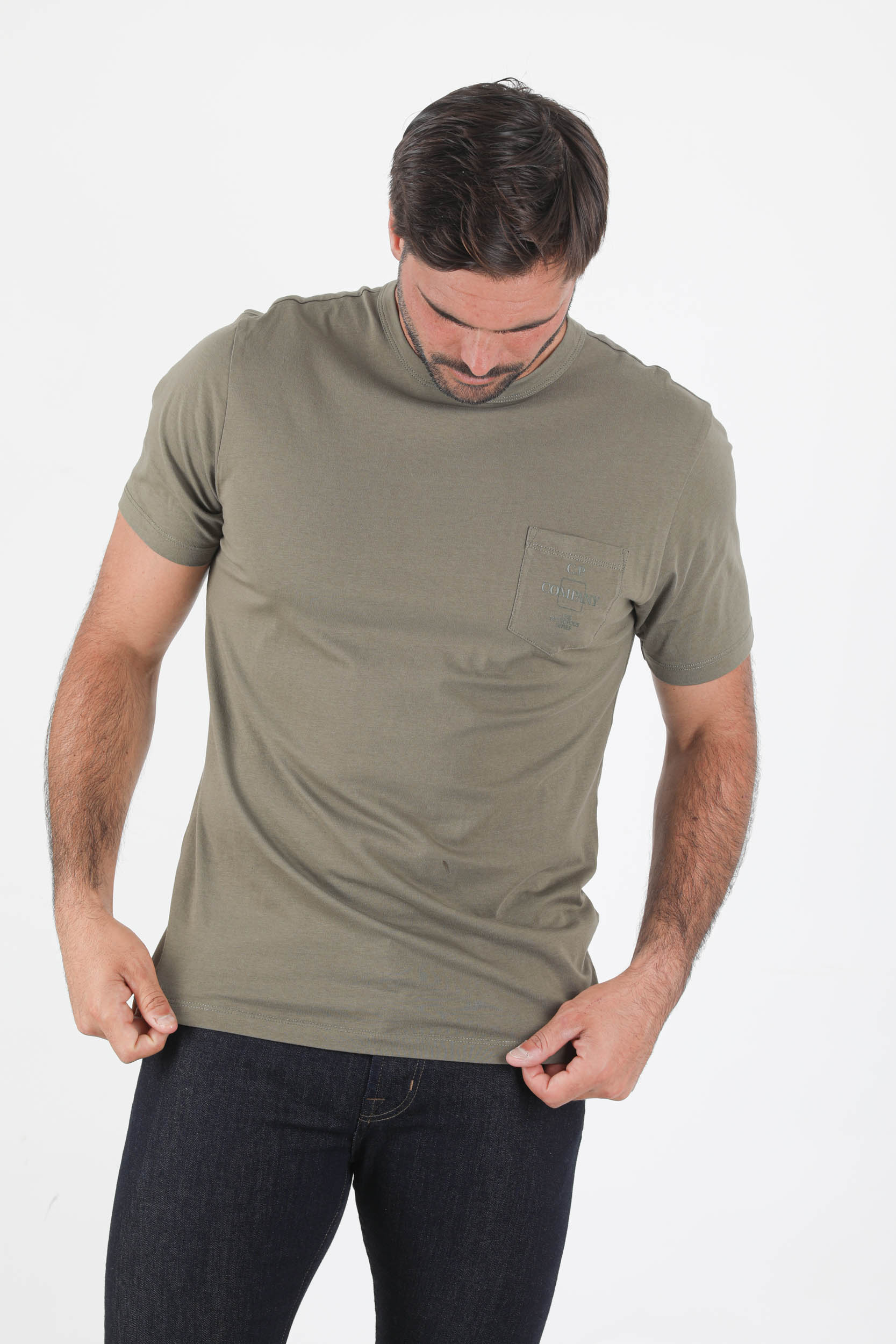 T-SHIRT JERSEY POCKET C.P COMPANY KAKI S220A-665