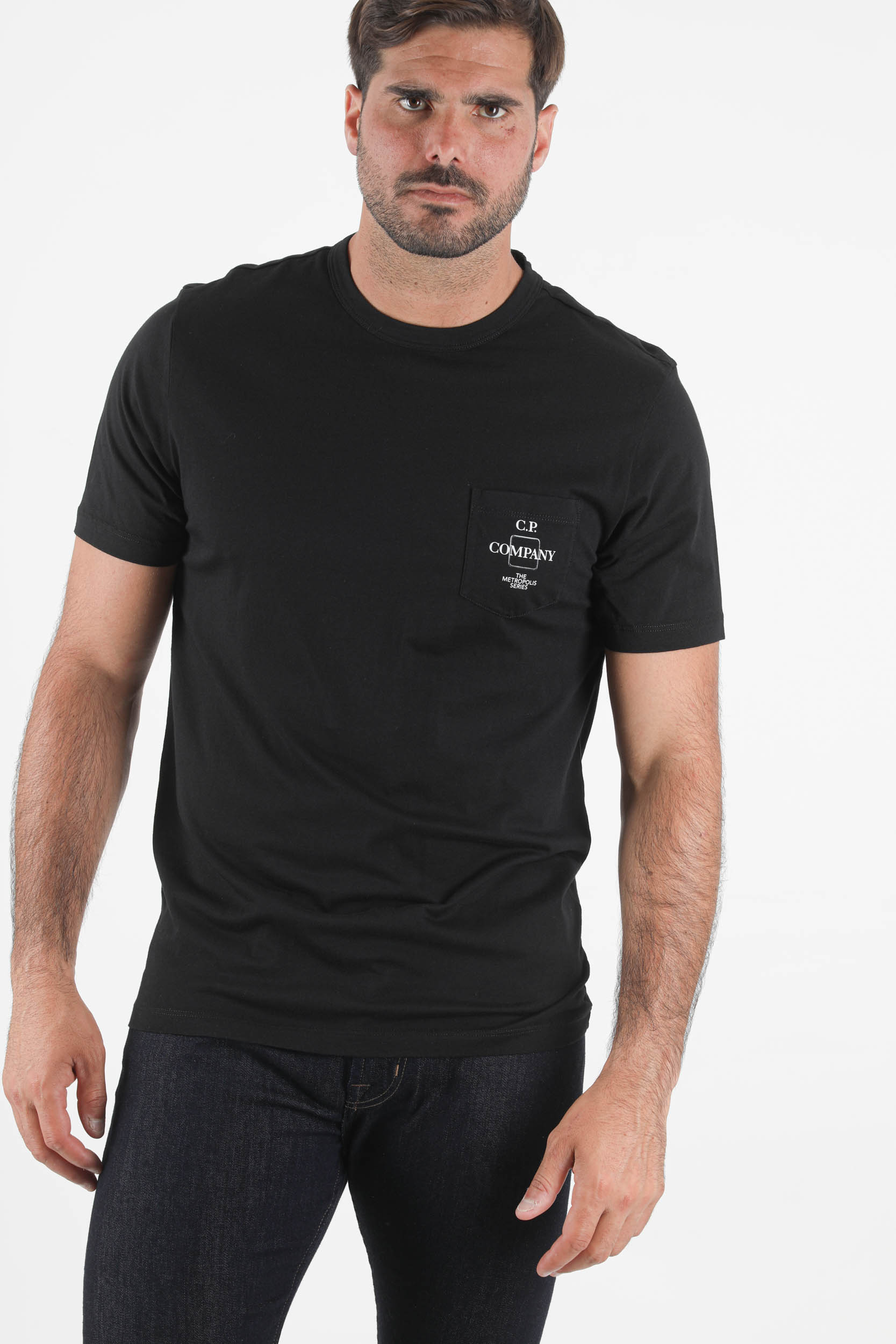 T-SHIRT JERSEY POCKET C.P COMPANY NOIR S220A-999