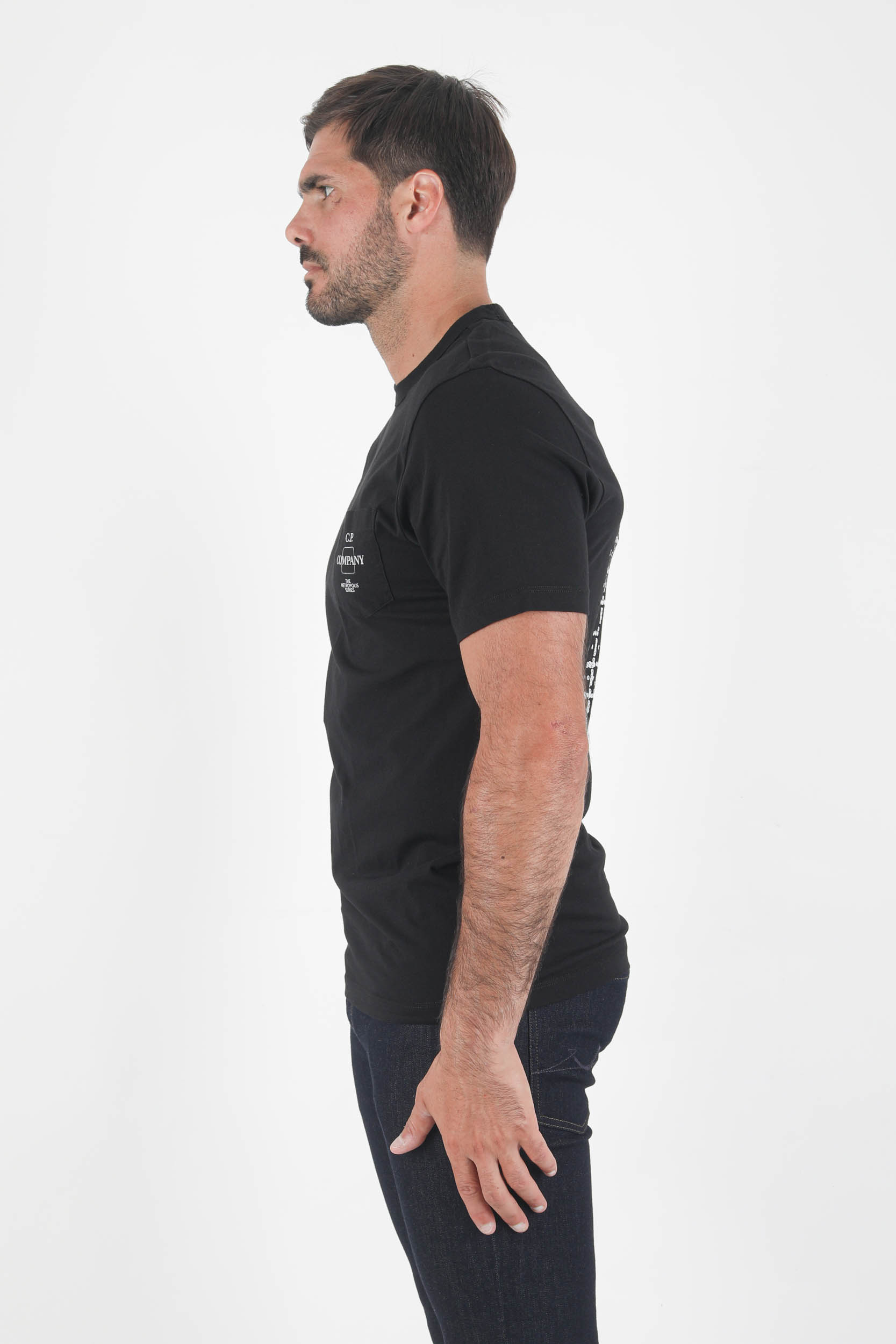 T-SHIRT JERSEY POCKET C.P COMPANY NOIR S220A-999