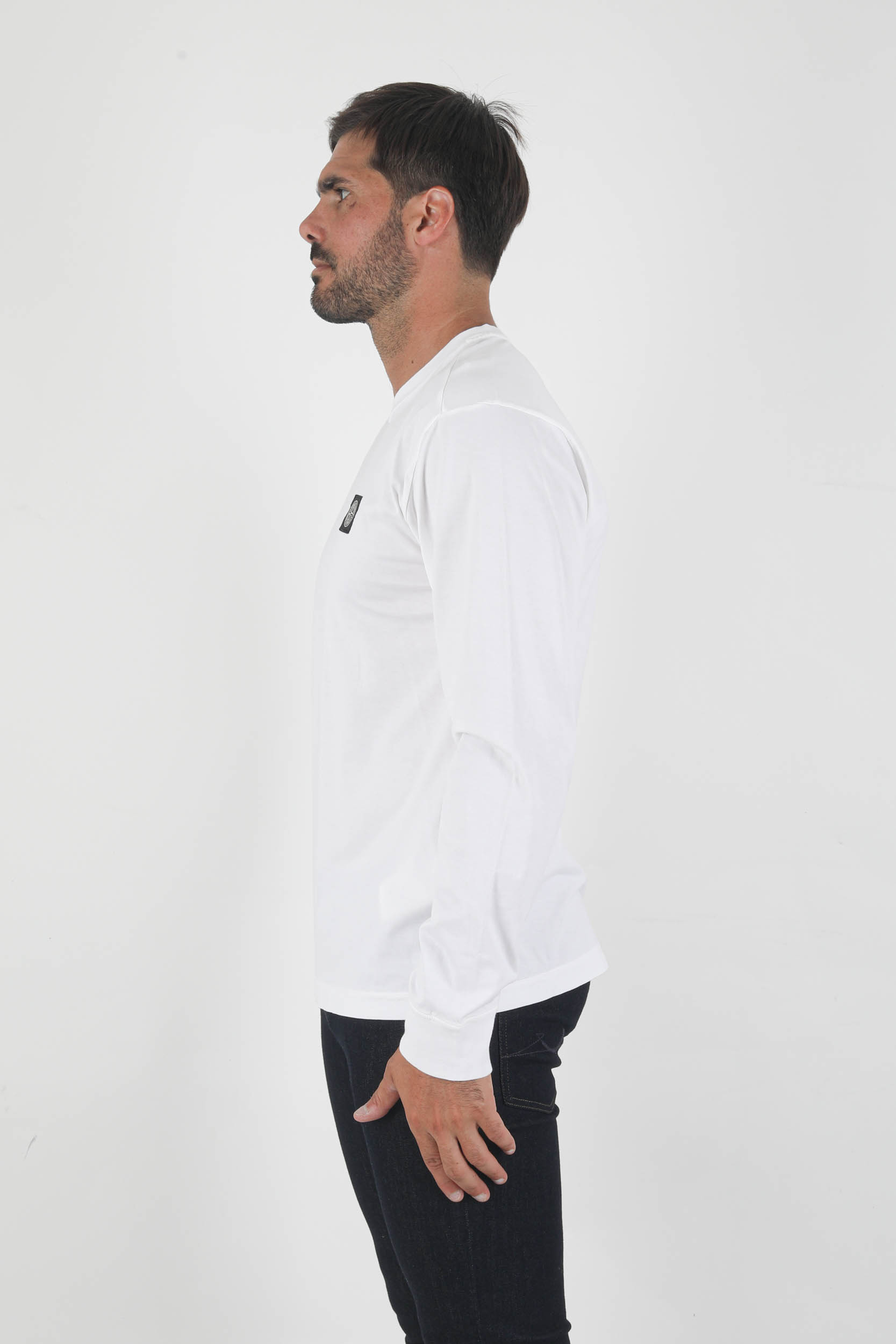 T-SHIRT A MANCHES LONGUES STONE ISLAND BLANC 751522713-V0001