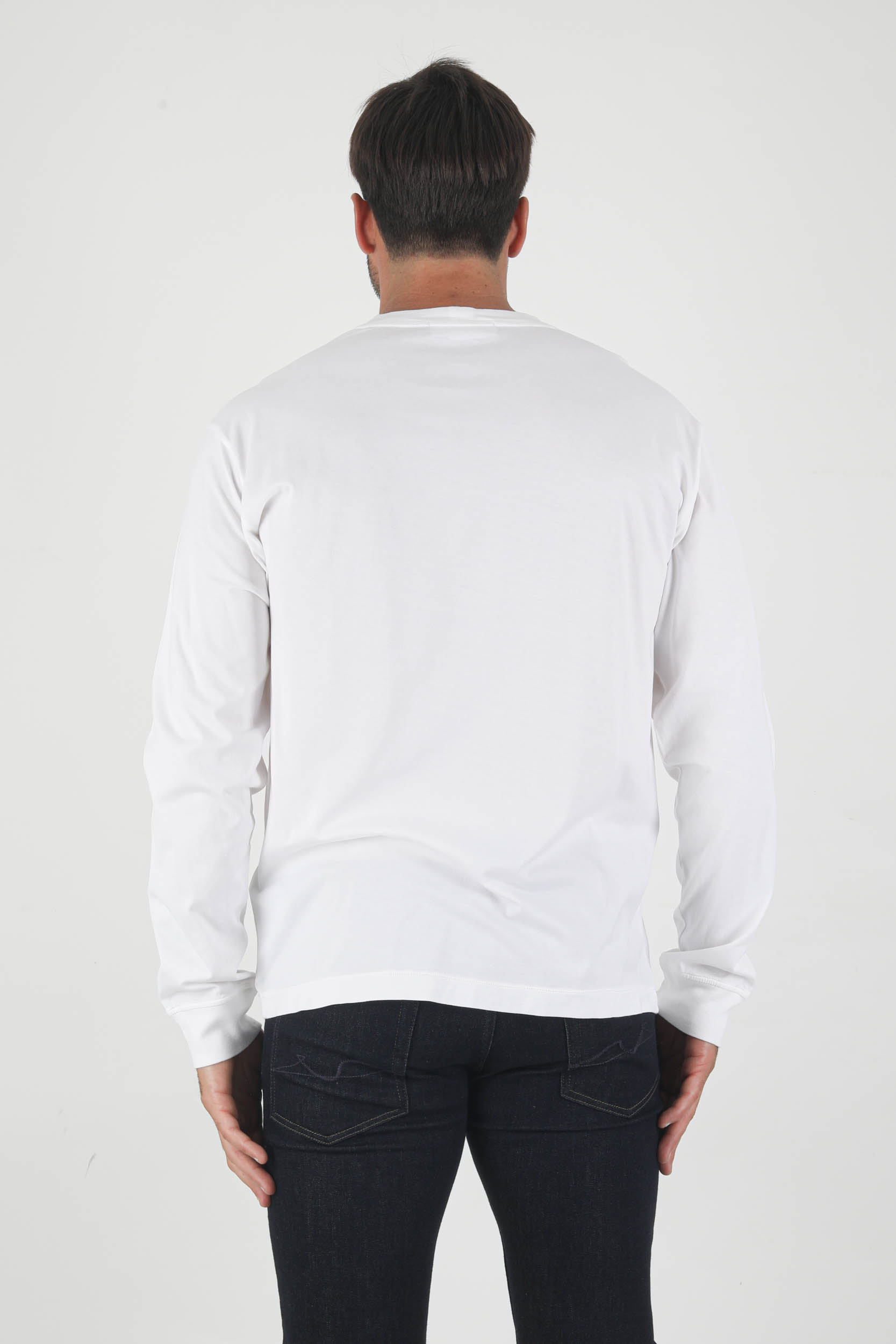 T-SHIRT A MANCHES LONGUES STONE ISLAND BLANC 751522713-V0001