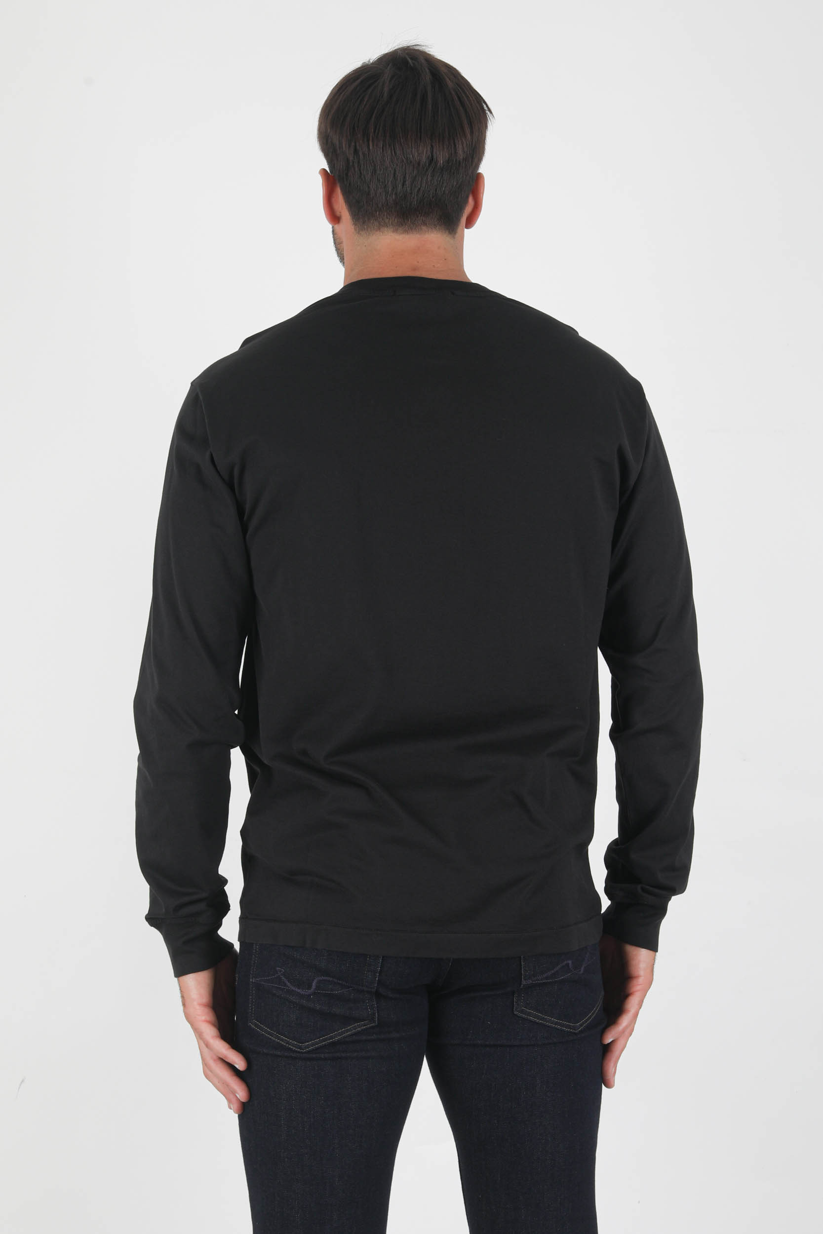 T-SHIRT A MANCHES LONGUES STONE ISLAND NOIR 751522713-V0029