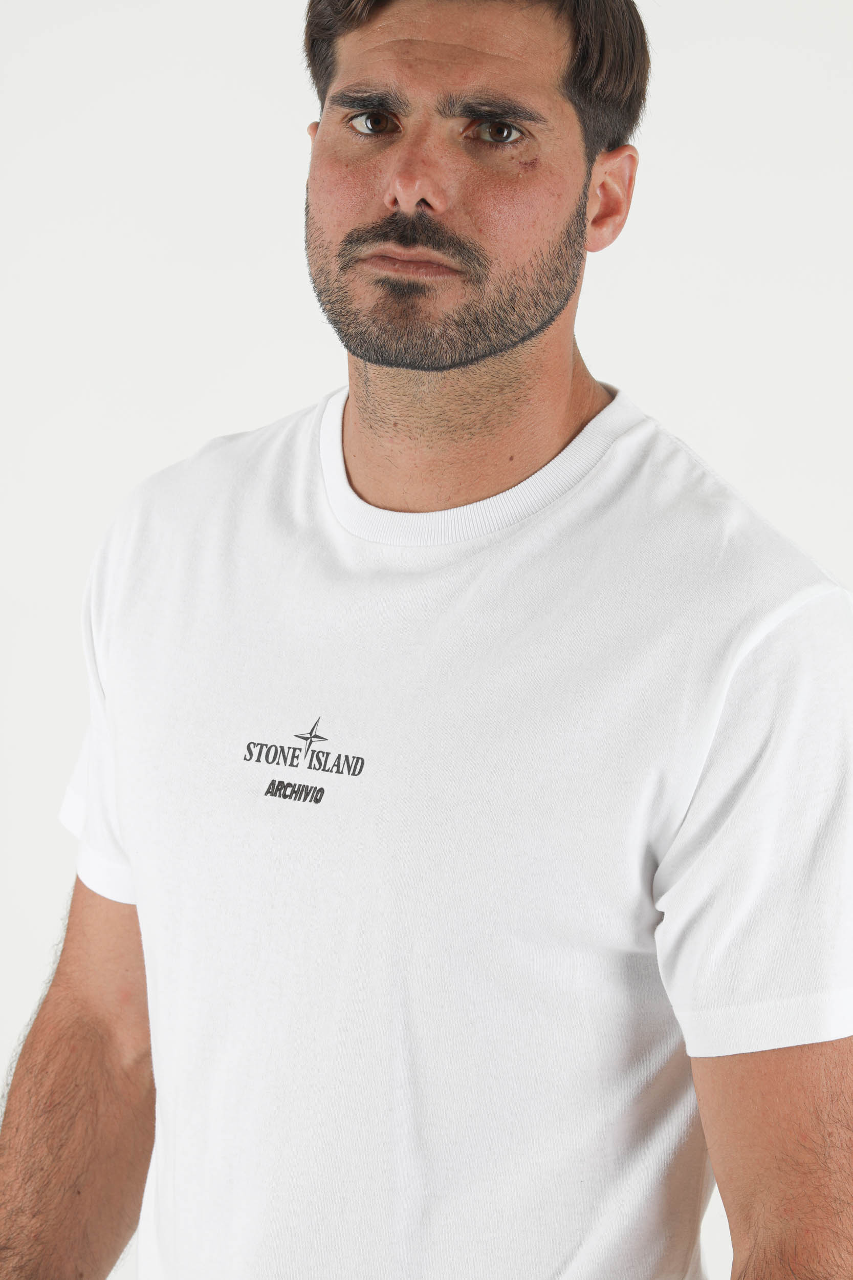 T-SHIRT STONE ISLAND ARCHIVIO BLANC 75152NS91-V0001