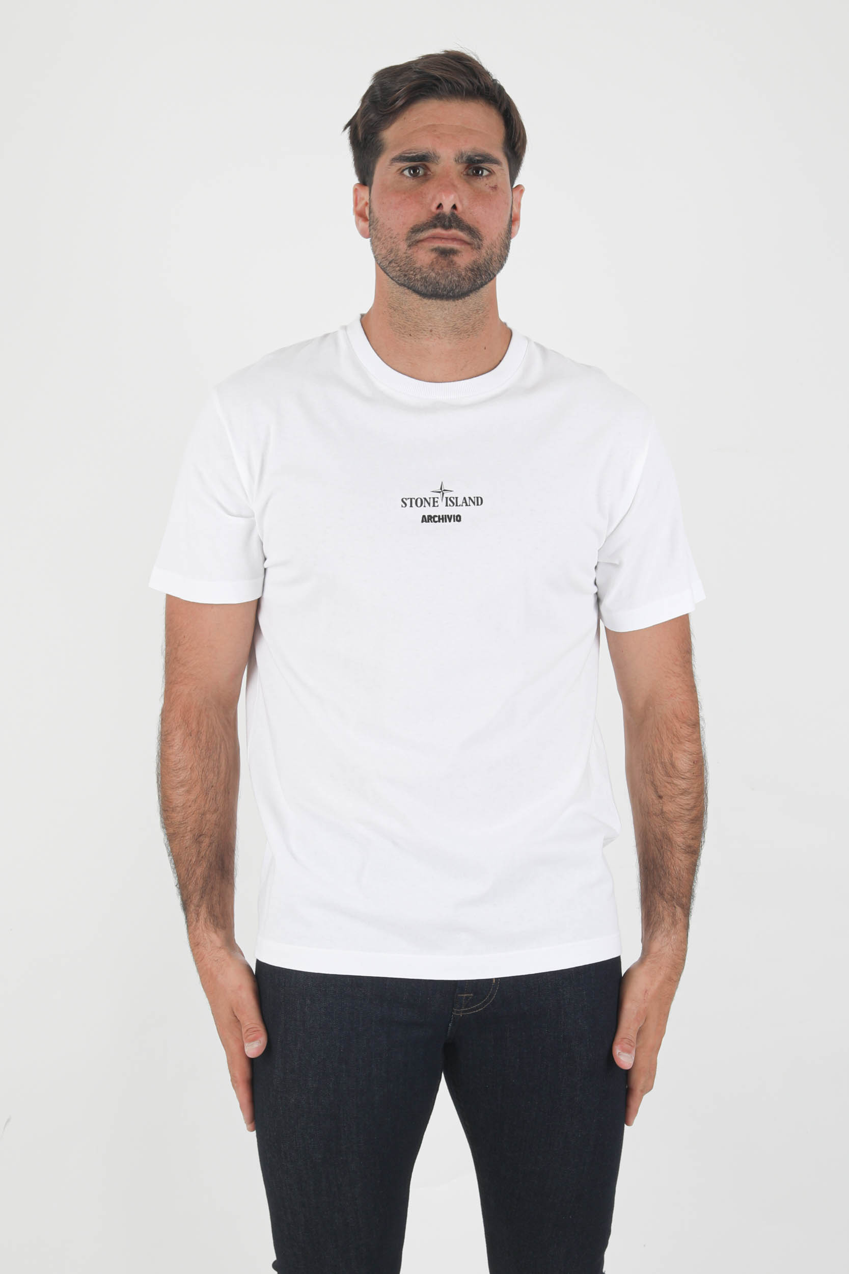 T-SHIRT STONE ISLAND ARCHIVIO BLANC 75152NS91-V0001