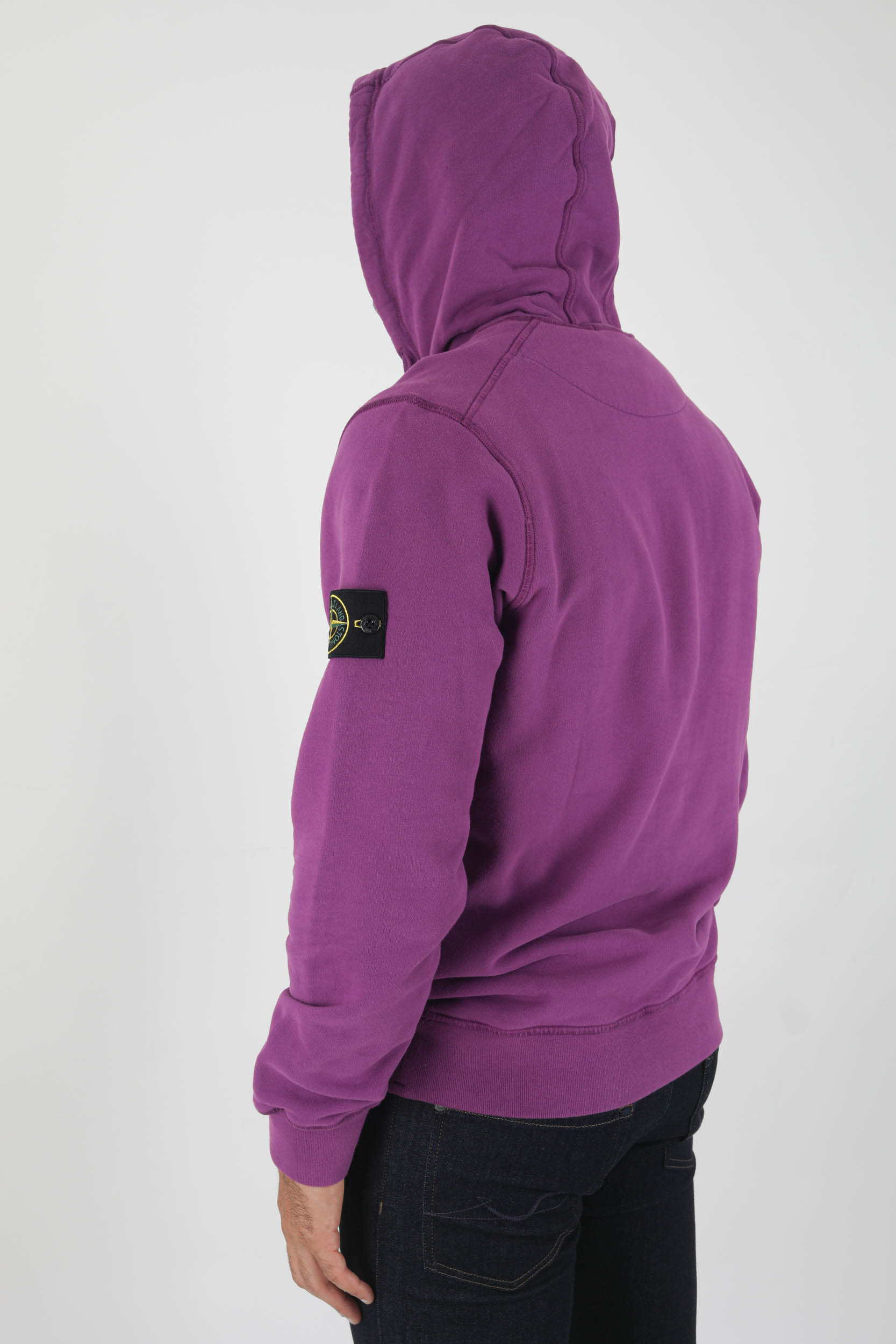 SWEAT A CAPUCHE STONE ISLAND MAGENTA 751564120-V0045