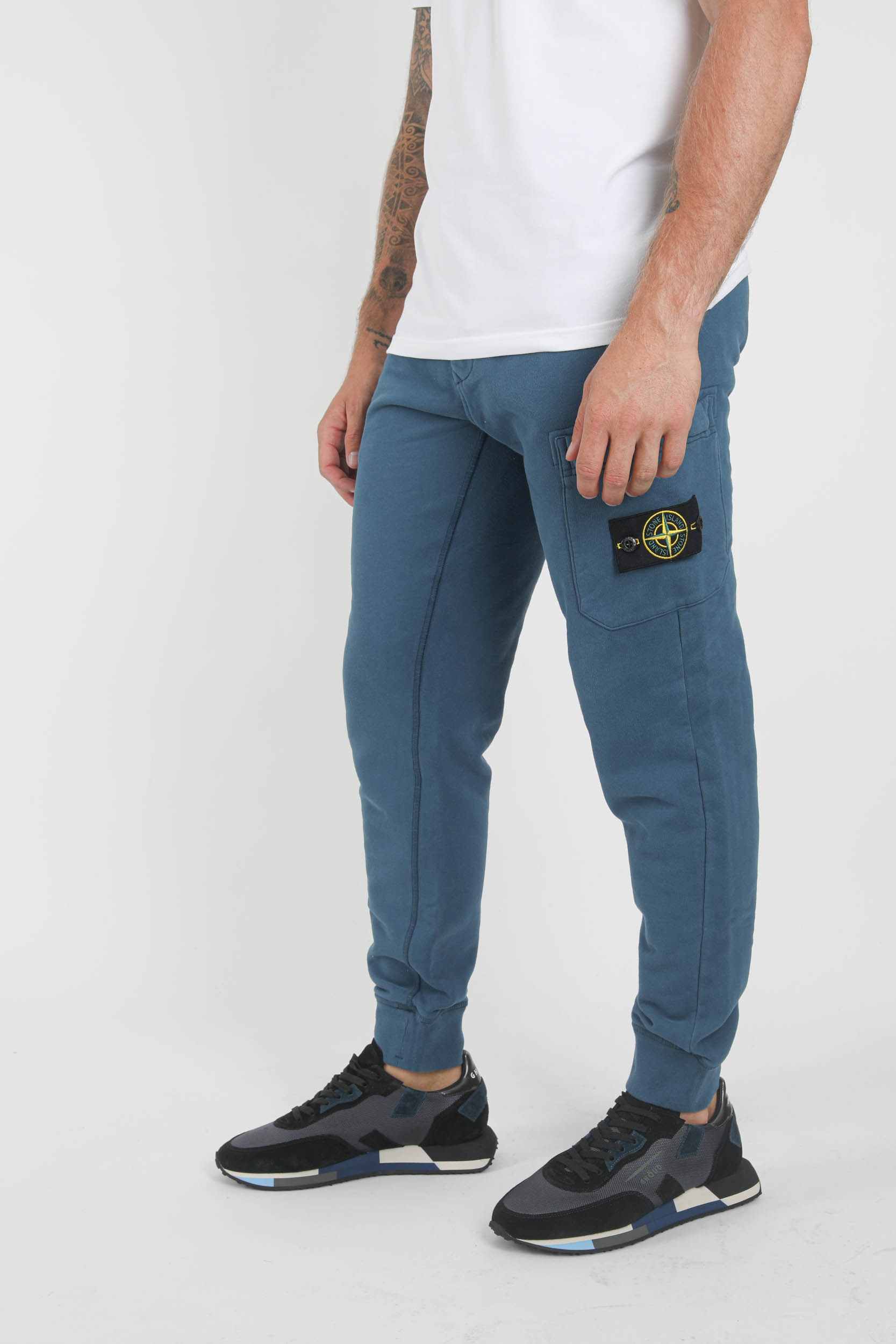 BAS DE JOGGING STONE ISLAND BLEU PETROLE 751564520-V0023