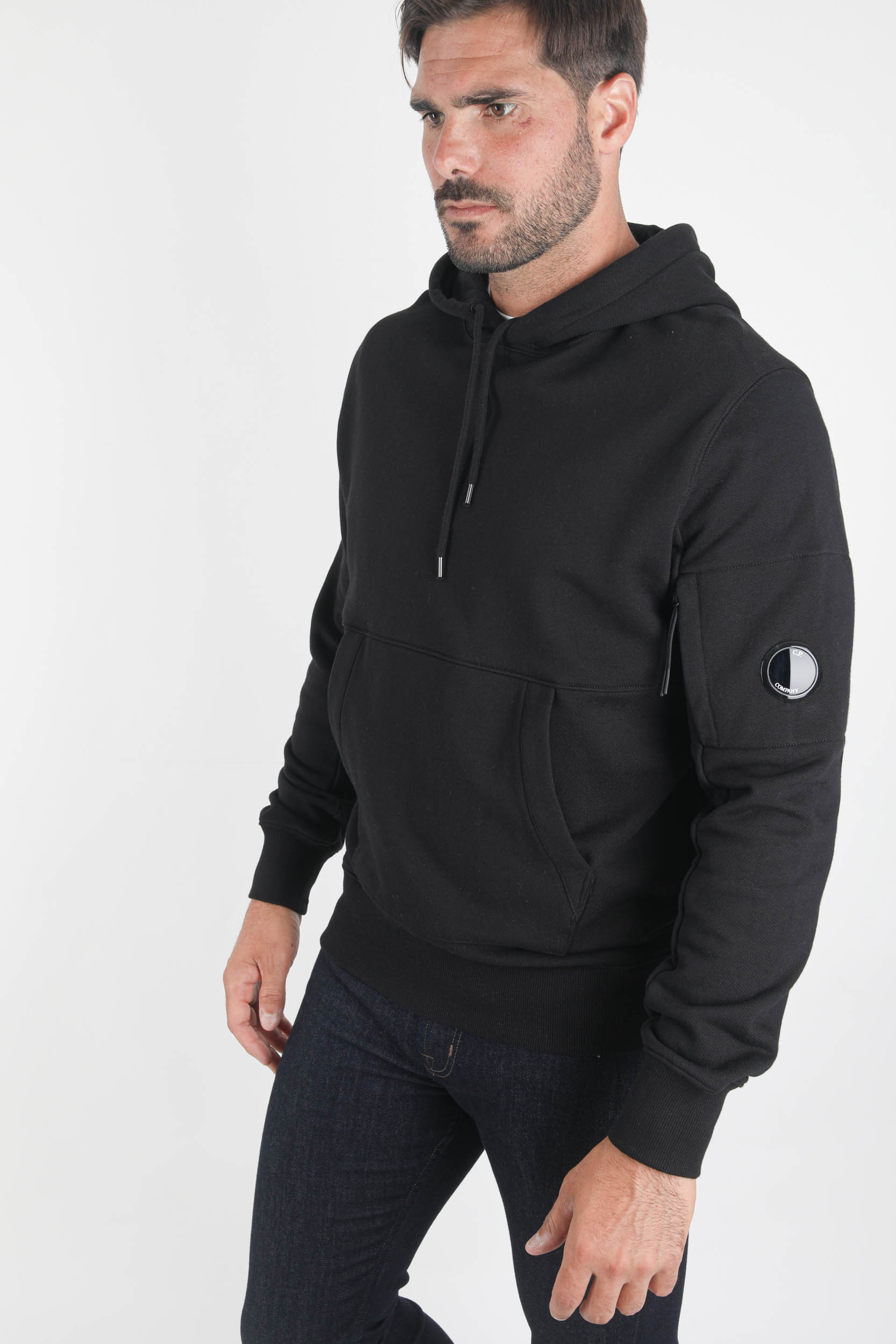 SWEAT A CAPUCHE C.P COMPANY NOIR S056A-999