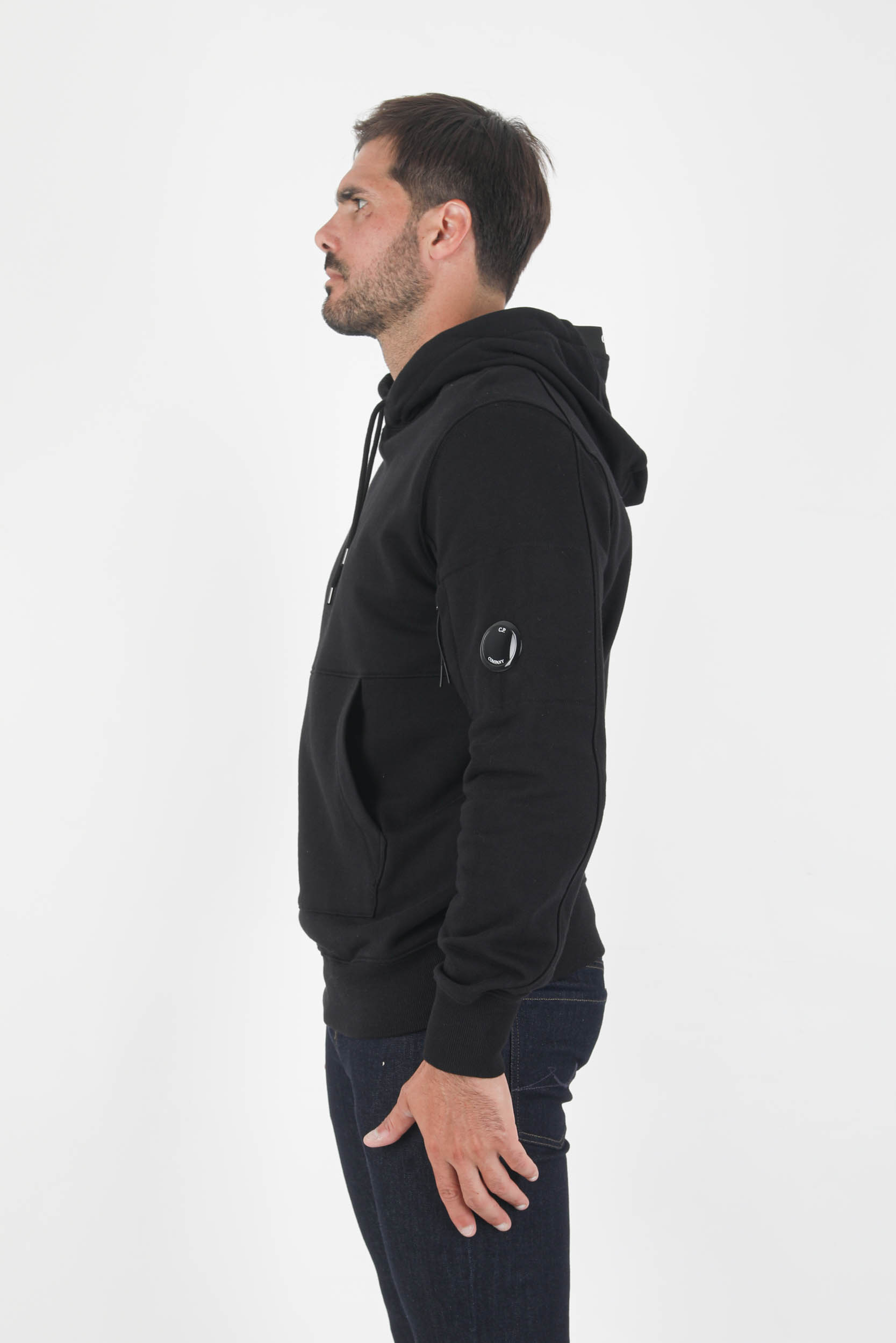 SWEAT A CAPUCHE C.P COMPANY NOIR S056A-999