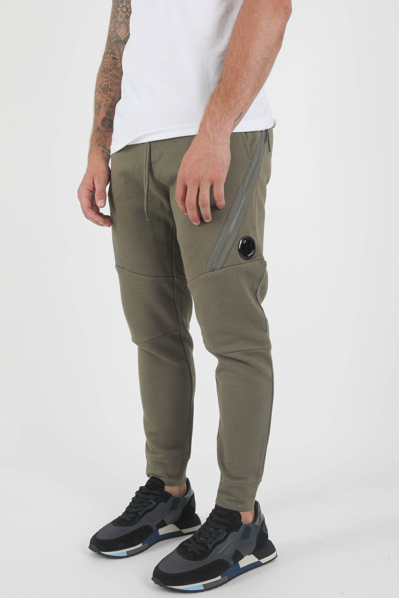 BAS DE JOGGING C.P COMPANY ZIPPE KAKI P061A-665