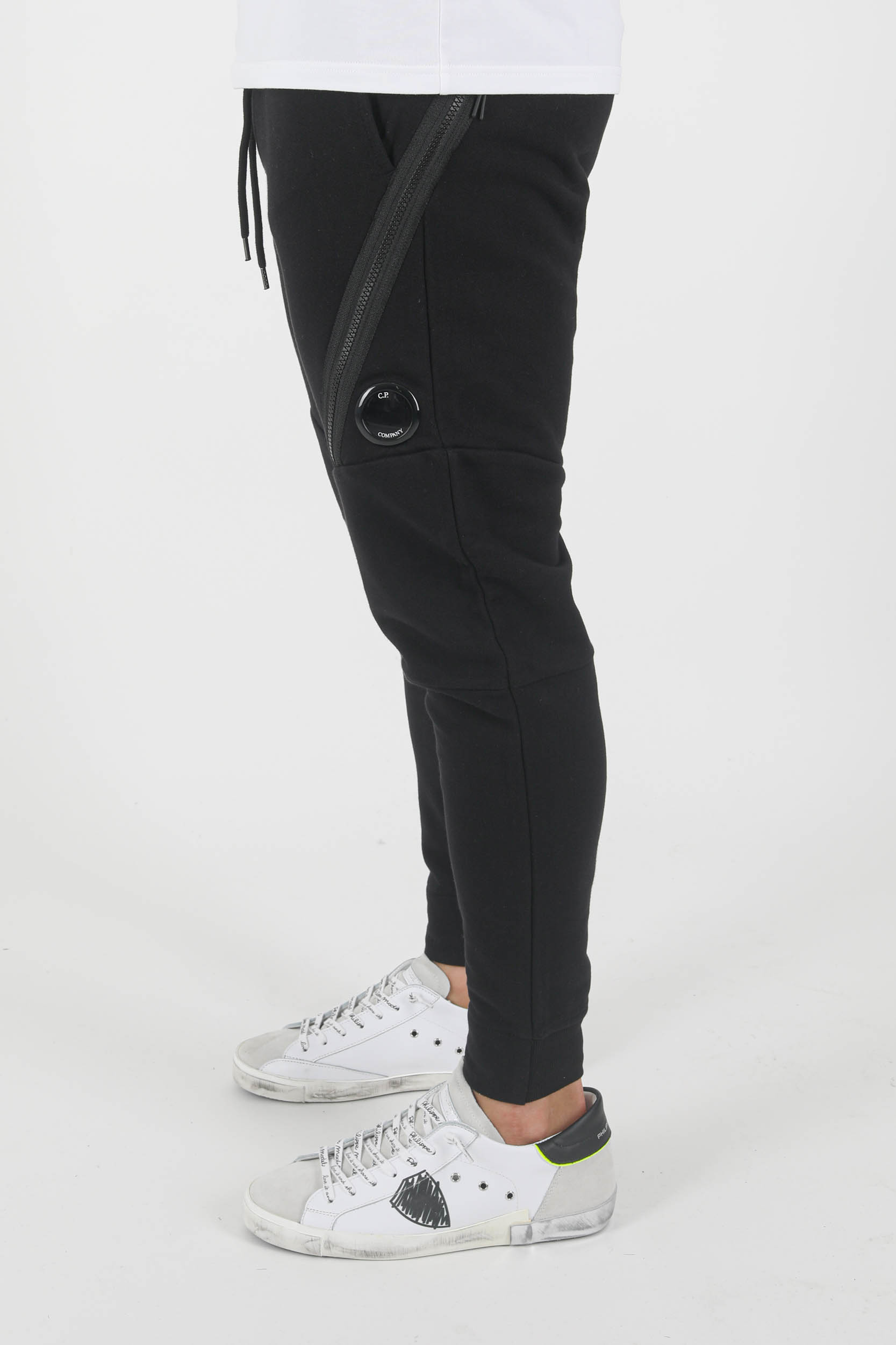 BAS DE JOGGING C.P COMPANY ZIPPE NOIR P061A-999