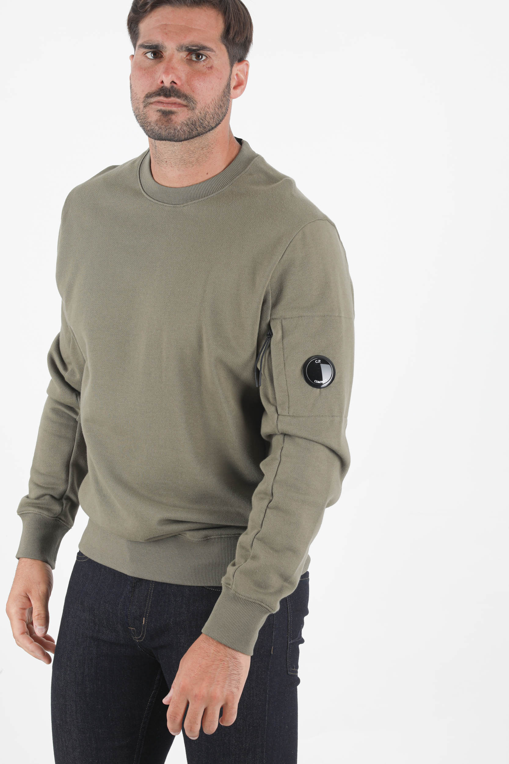 SWEAT COL ROND C.P COMPANY KAKI S055A-665