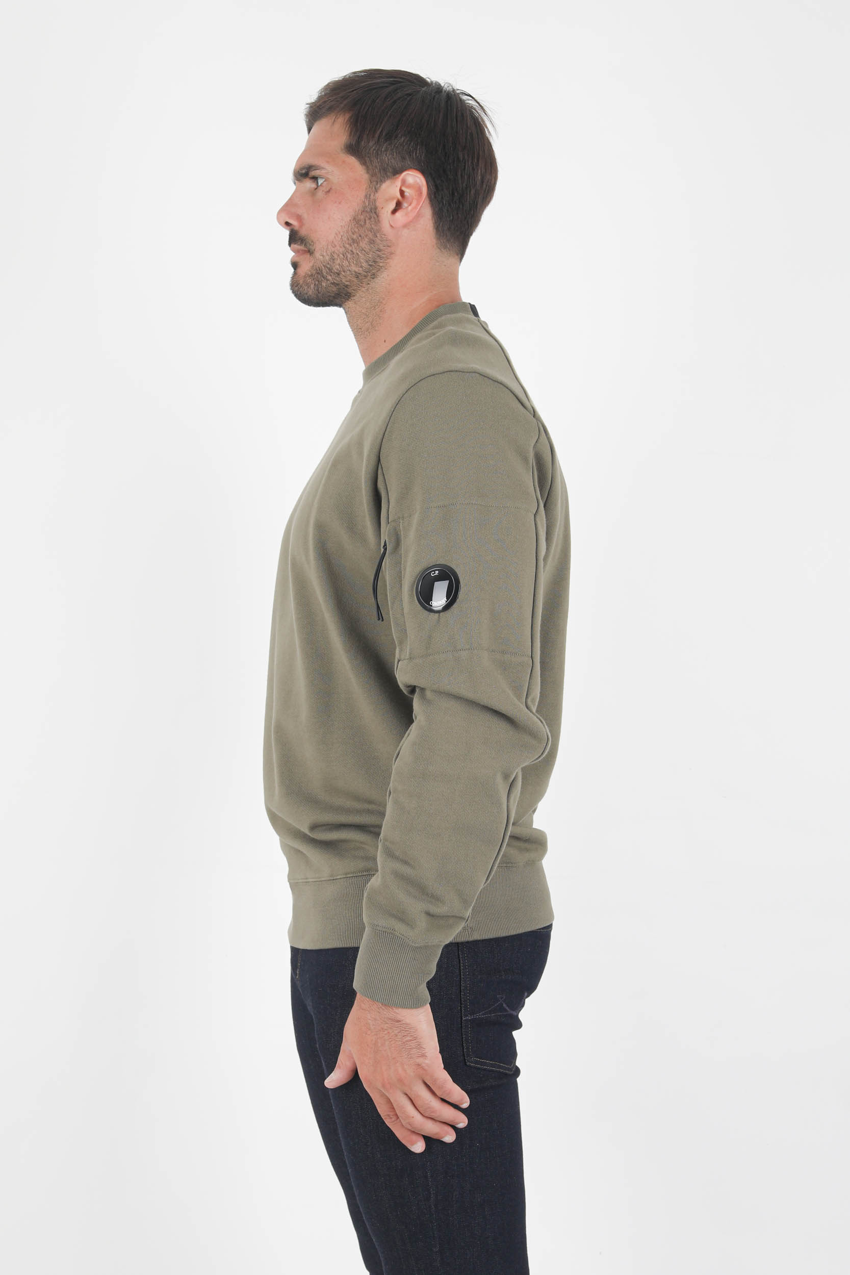 SWEAT COL ROND C.P COMPANY KAKI S055A-665