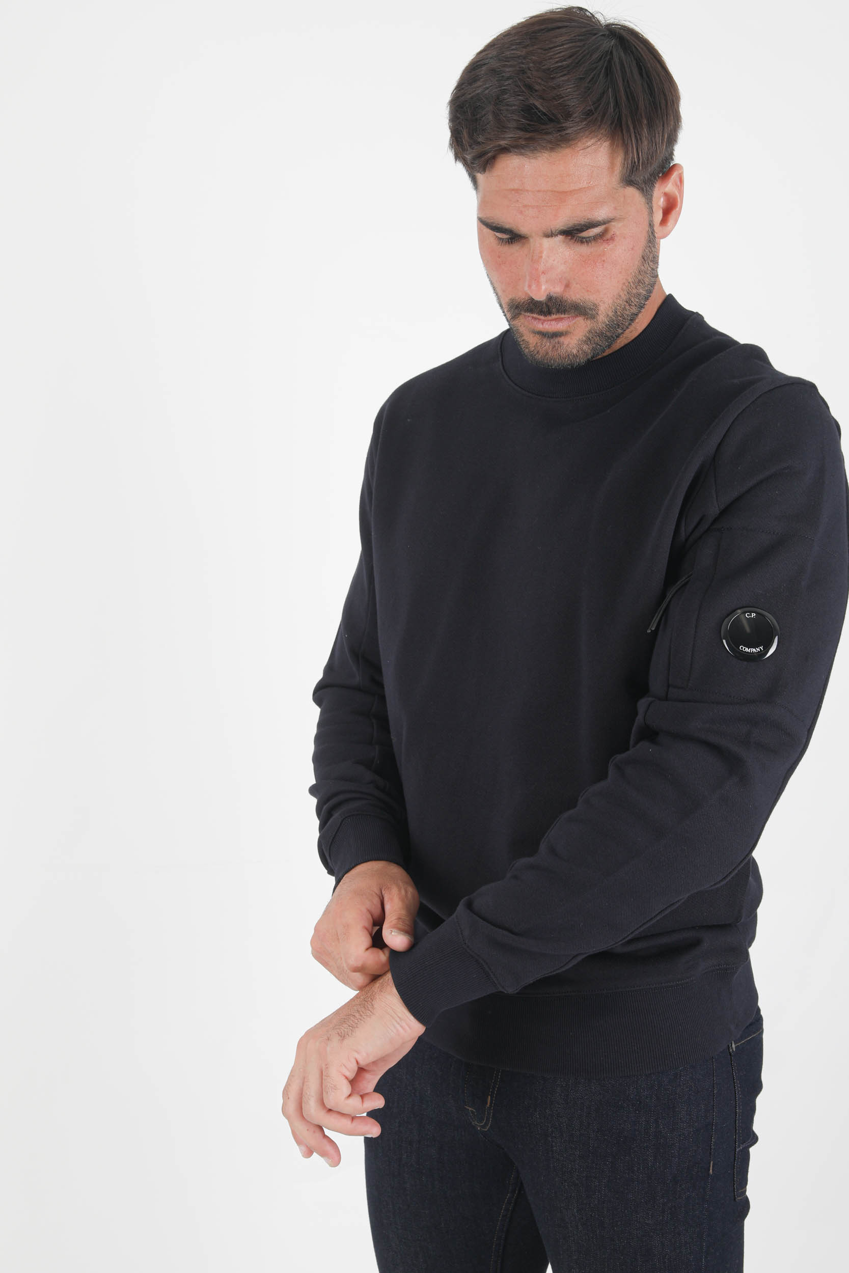 SWEAT COL ROND C.P COMPANY NOIR S055A-999