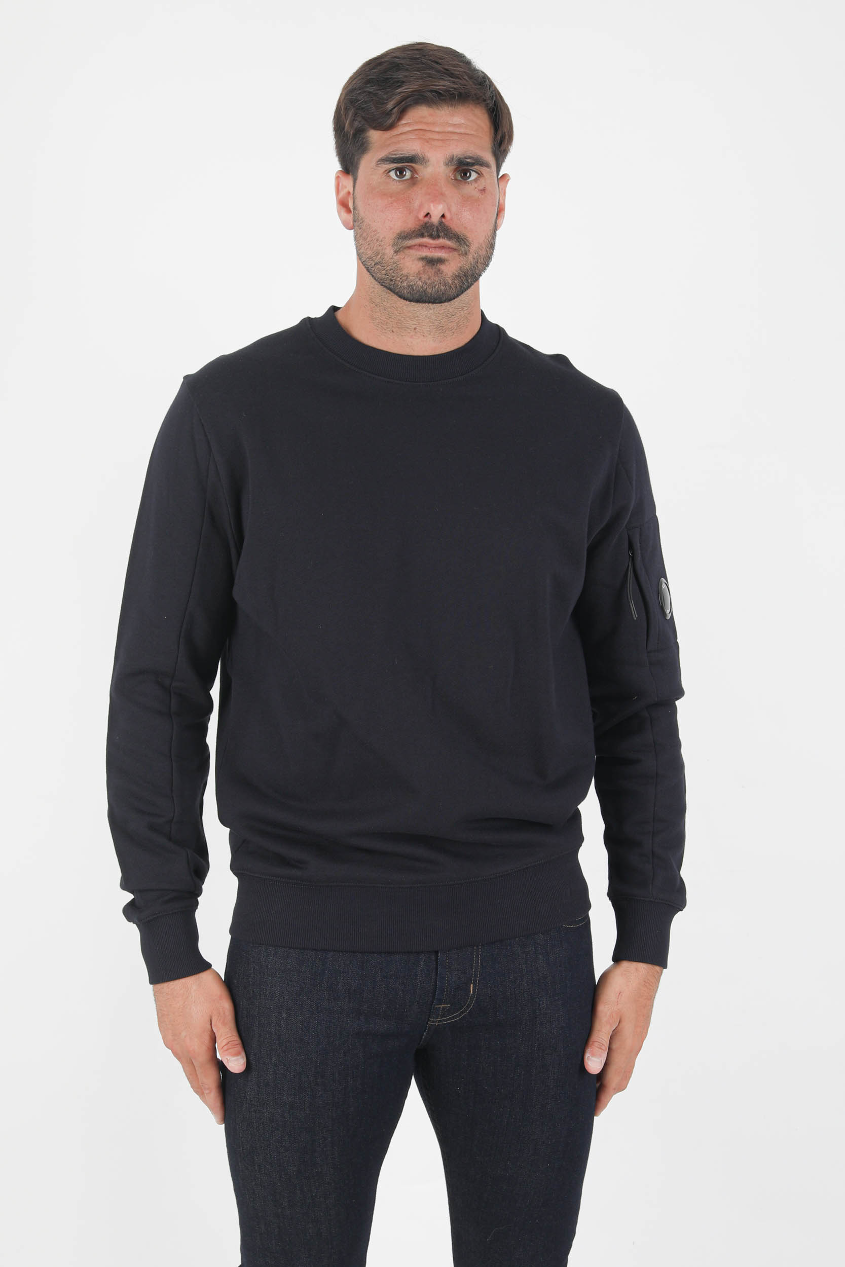 SWEAT COL ROND C.P COMPANY NOIR S055A-999