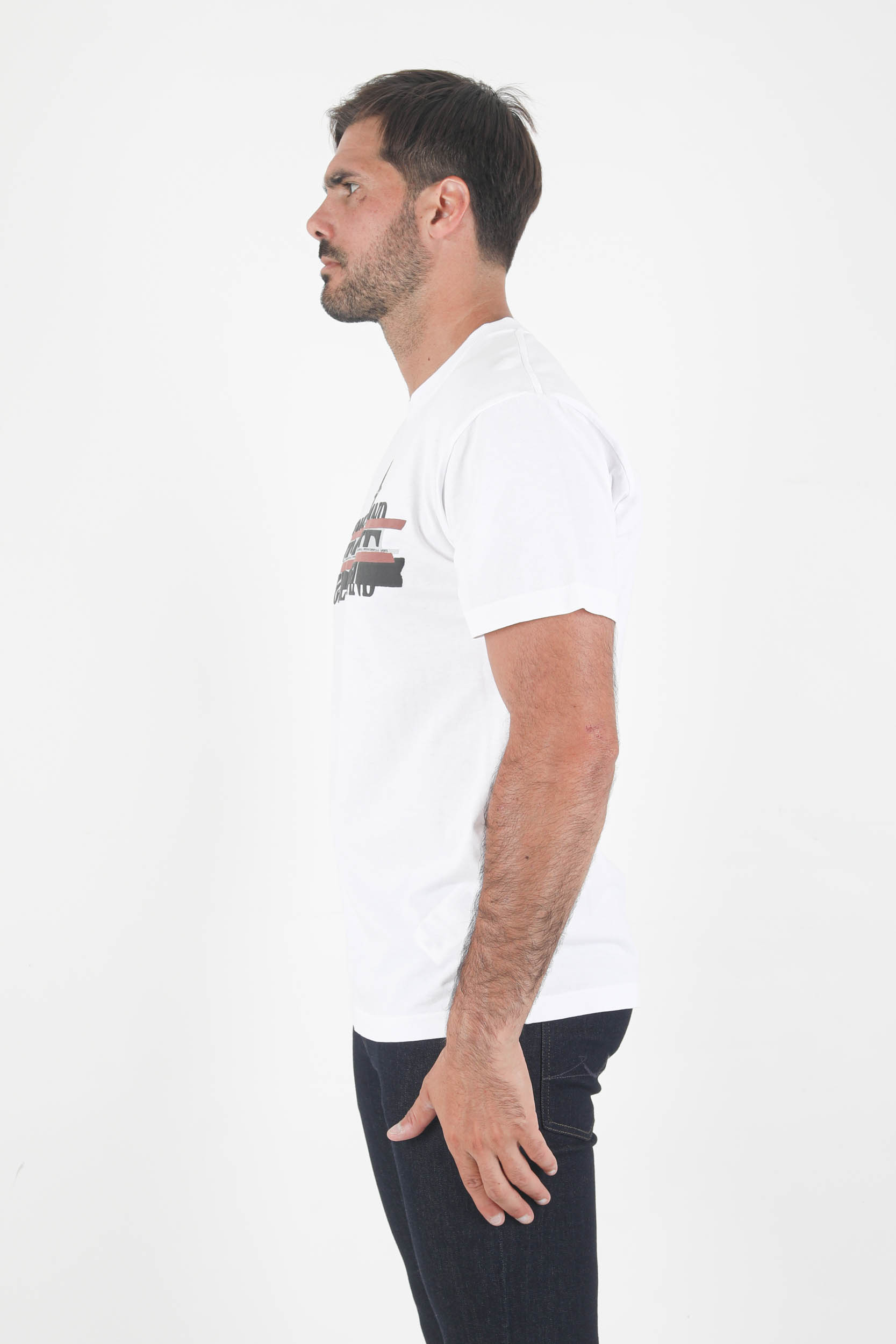 T-SHIRT STONE ISLAND GROS LOGO BLANC 75152NS82-V0001