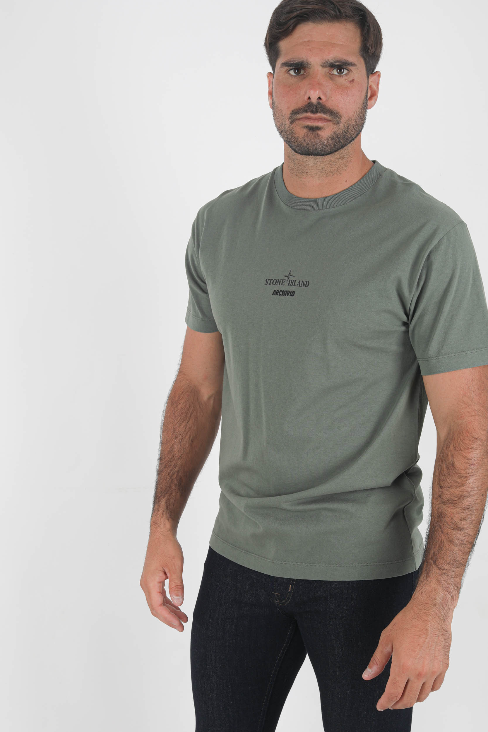 T-SHIRT STONE ISLAND ARCHIVIO KAKI 75152NS91-V0055