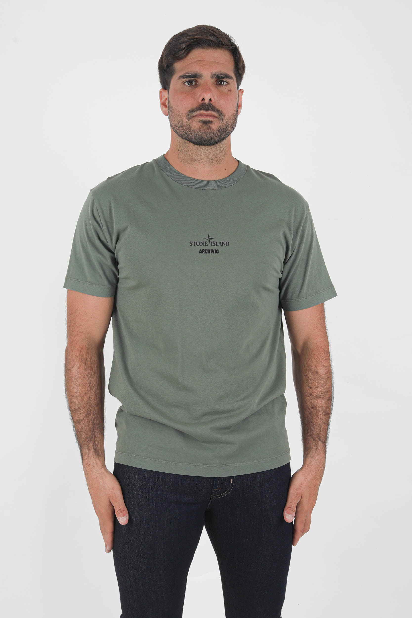 T-SHIRT STONE ISLAND ARCHIVIO KAKI 75152NS91-V0055
