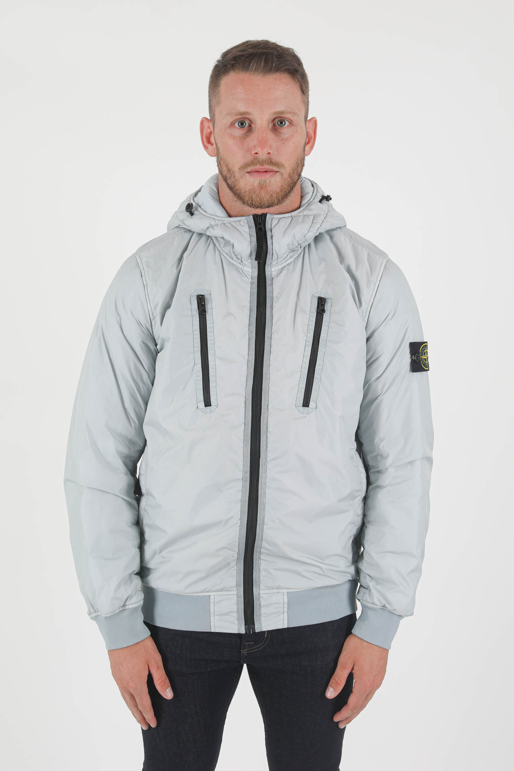 BLOUSON STONE ISLAND PRIMALOFT GRIS PERLE 751542223-V0061