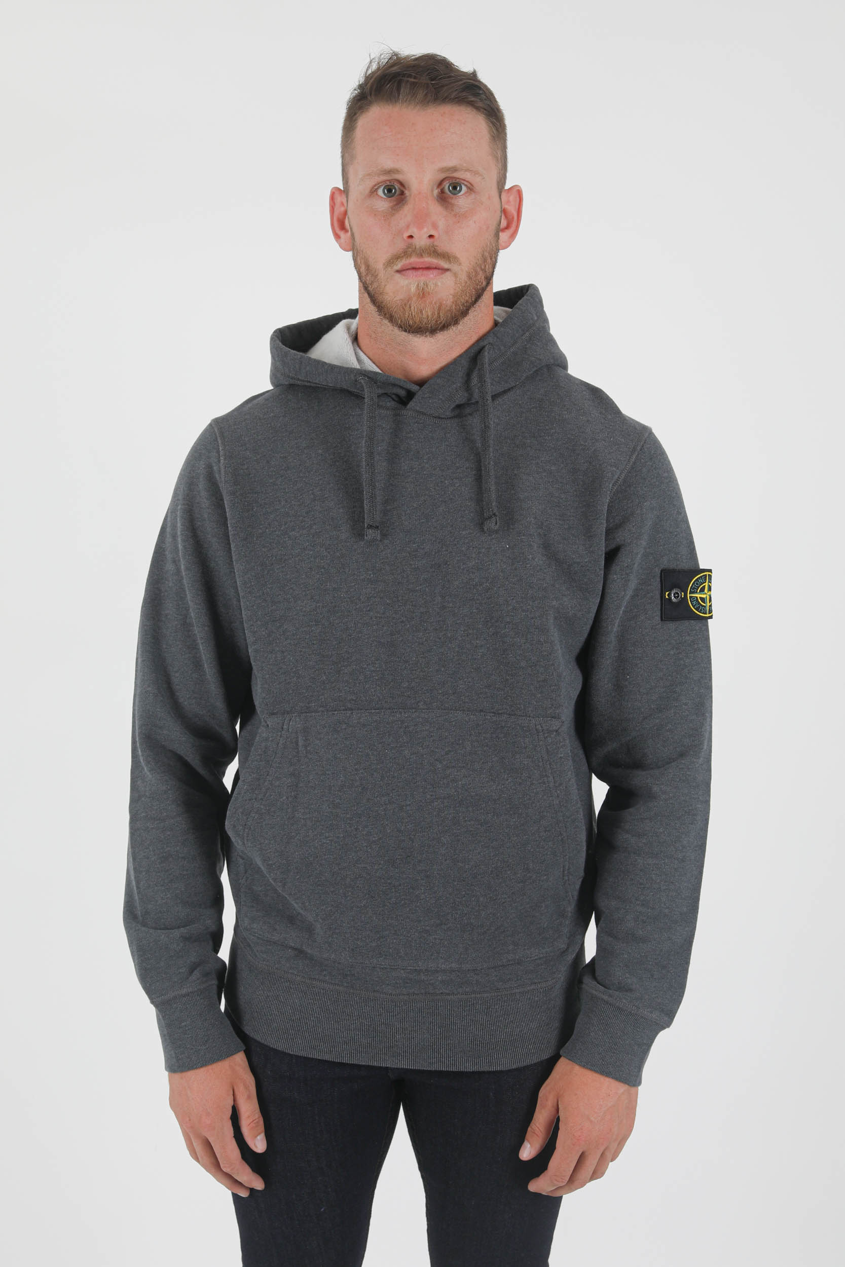 SWEAT A CAPUCHE STONE ISLAND ANTHRACITE 751564120-V0M67