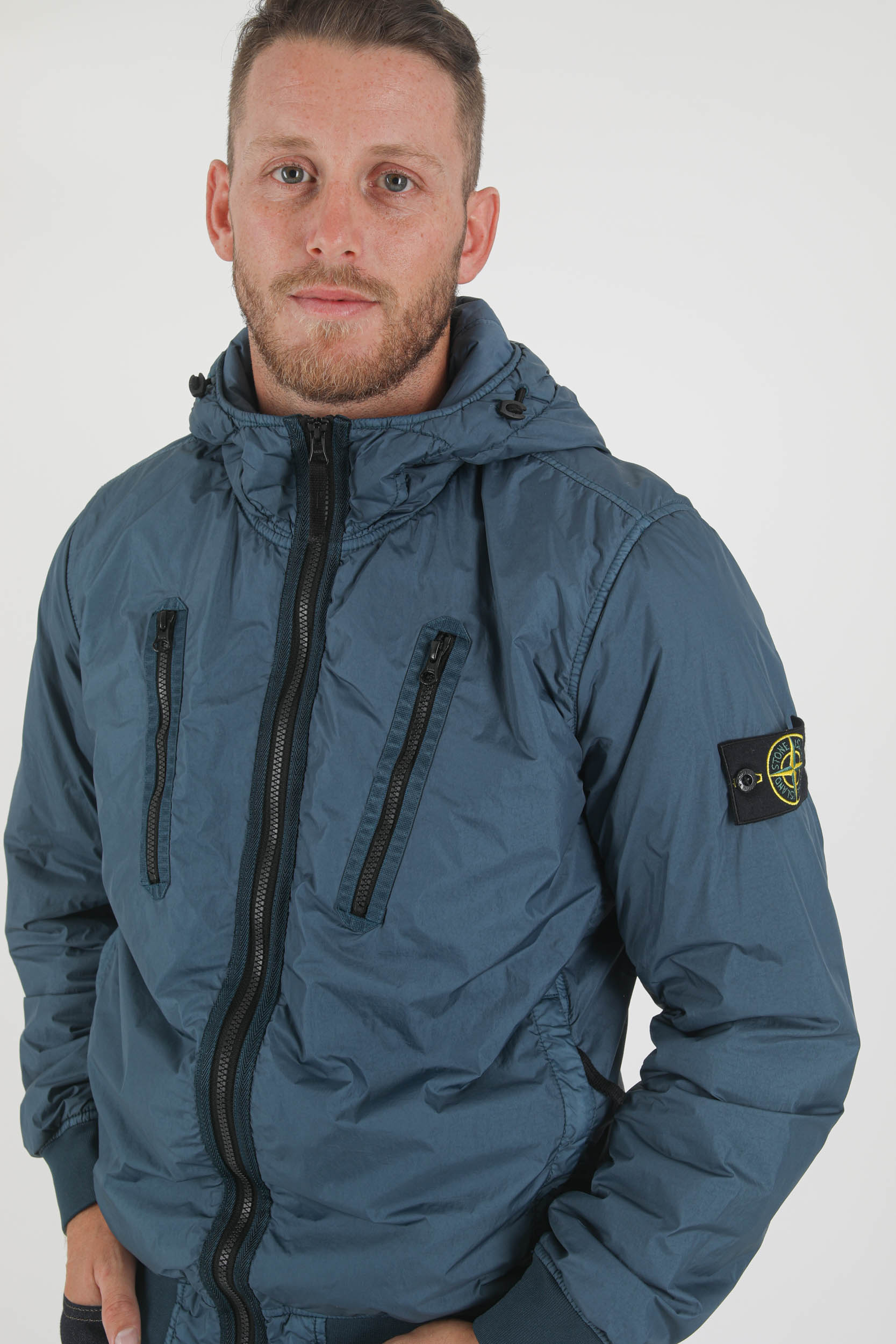 BLOUSON STONE ISLAND PRIMALOFT BLEU PETROLE 751542223-V0023