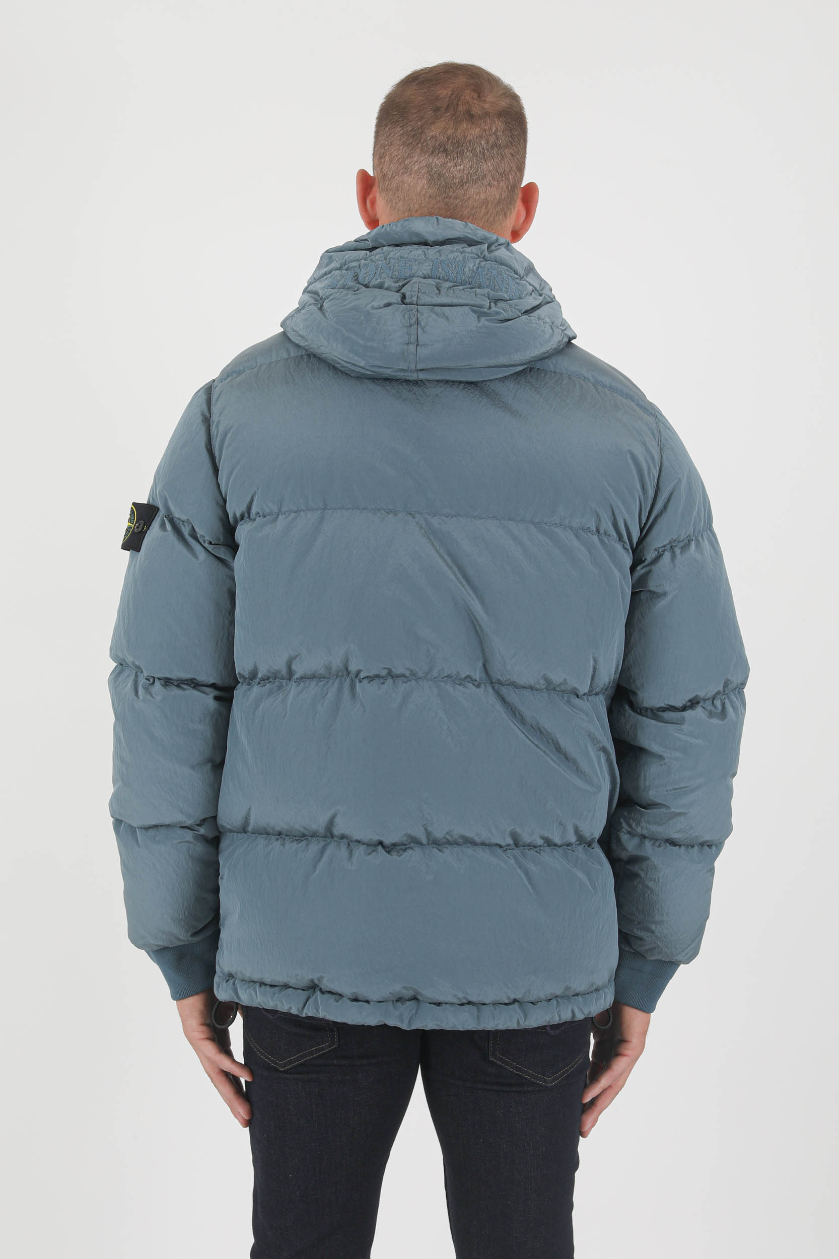 DOUDOUNE STONE ISLAND  NYLON METAL BLEU PETROLE 751544508-V0046