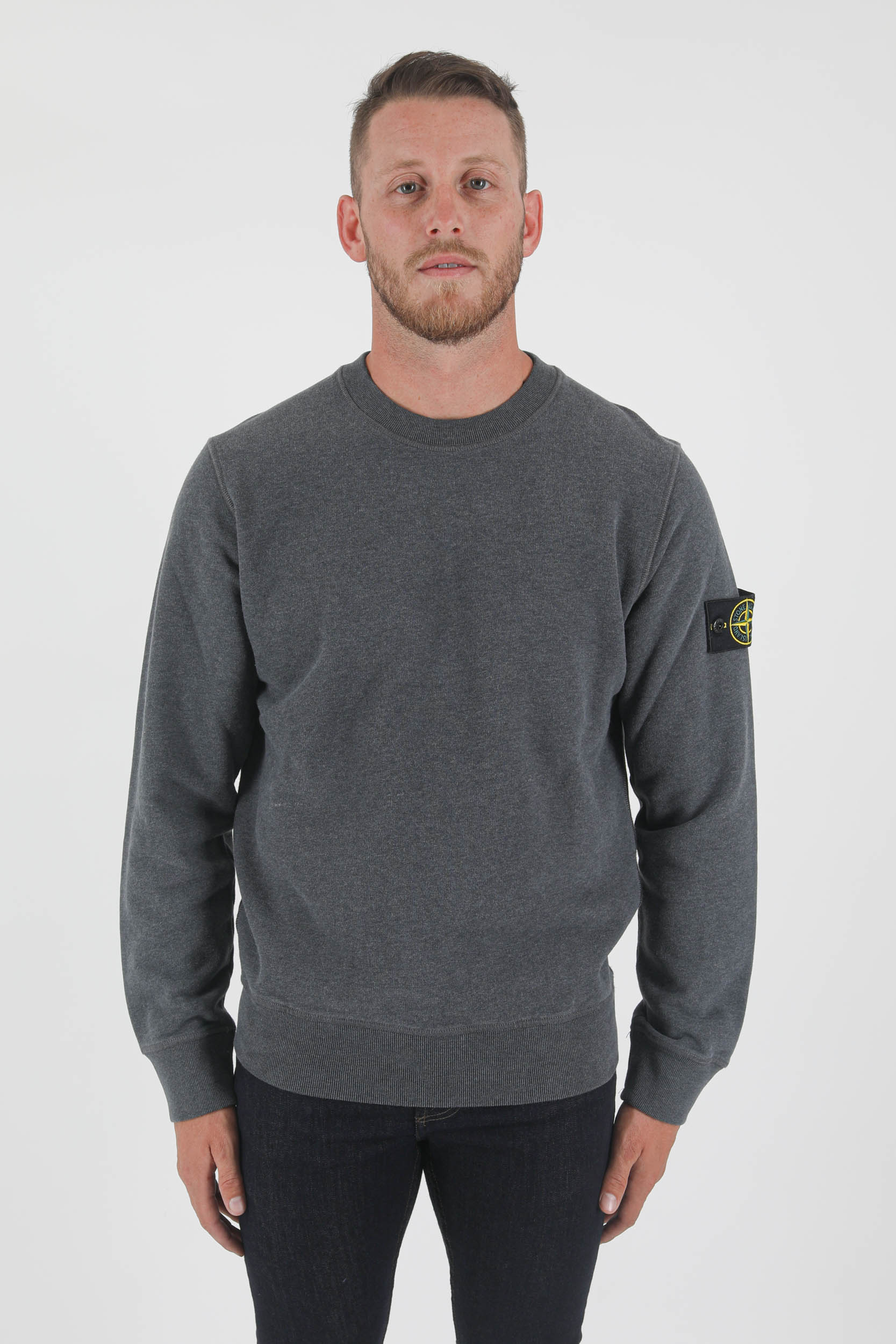 SWEAT COL ROND STONE ISLAND ANTHRACITE 751563020-V0M67
