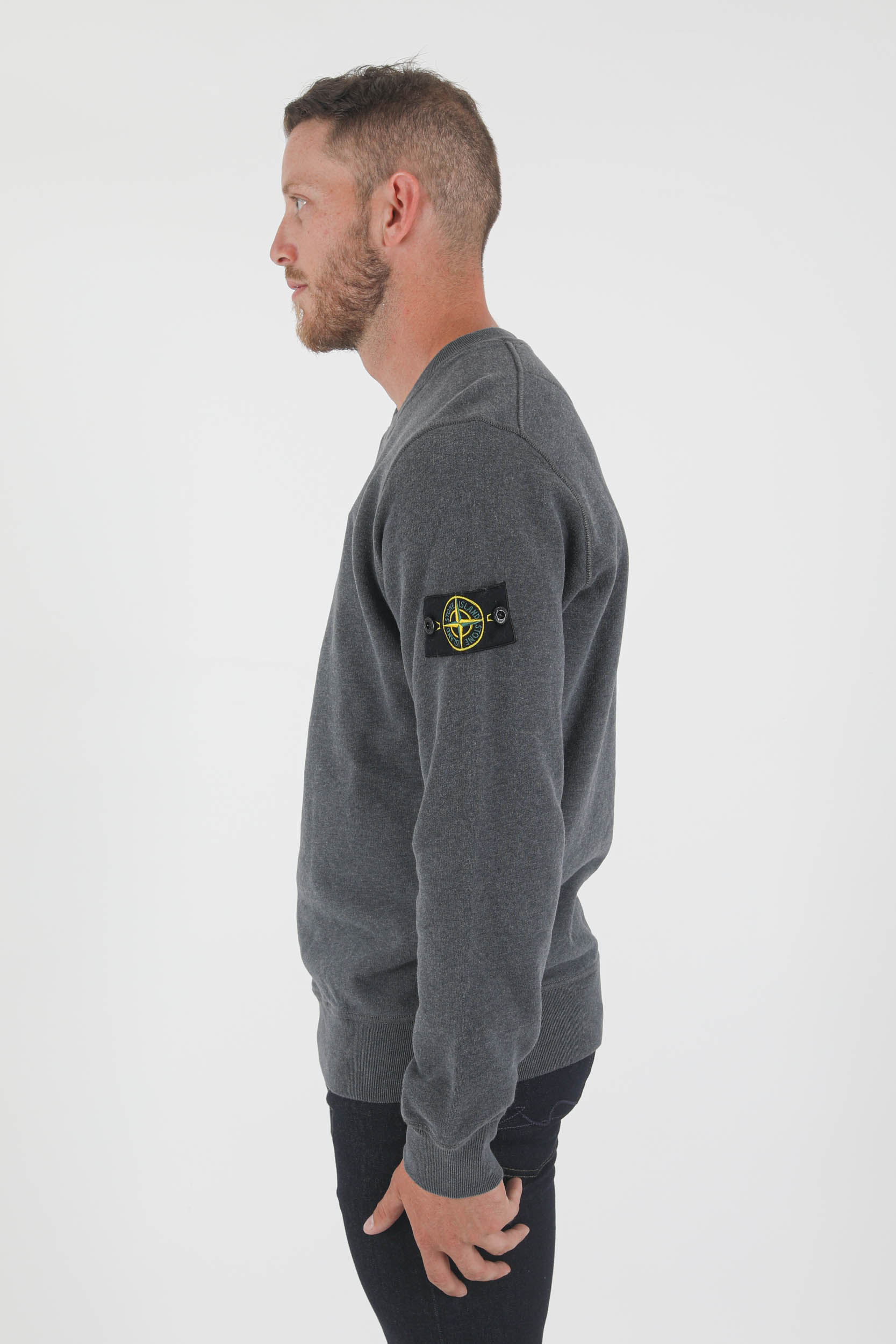 SWEAT COL ROND STONE ISLAND ANTHRACITE 751563020-V0M67