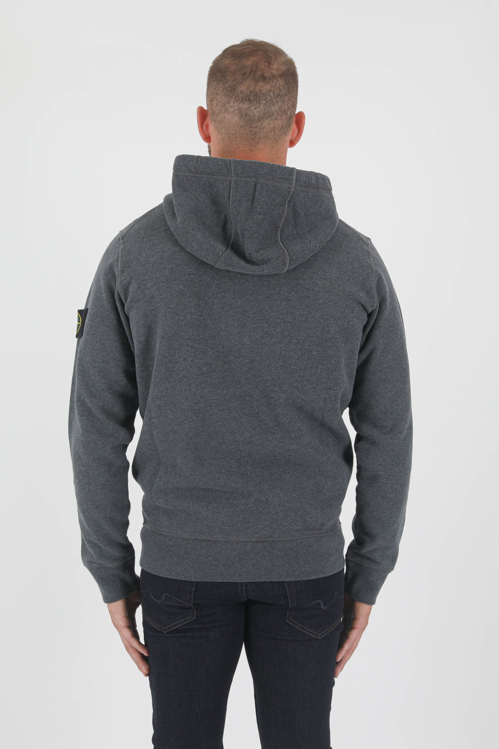 SWEAT ZIPPE STONE ISLAND ANTHRACITE 751564220-V0M67