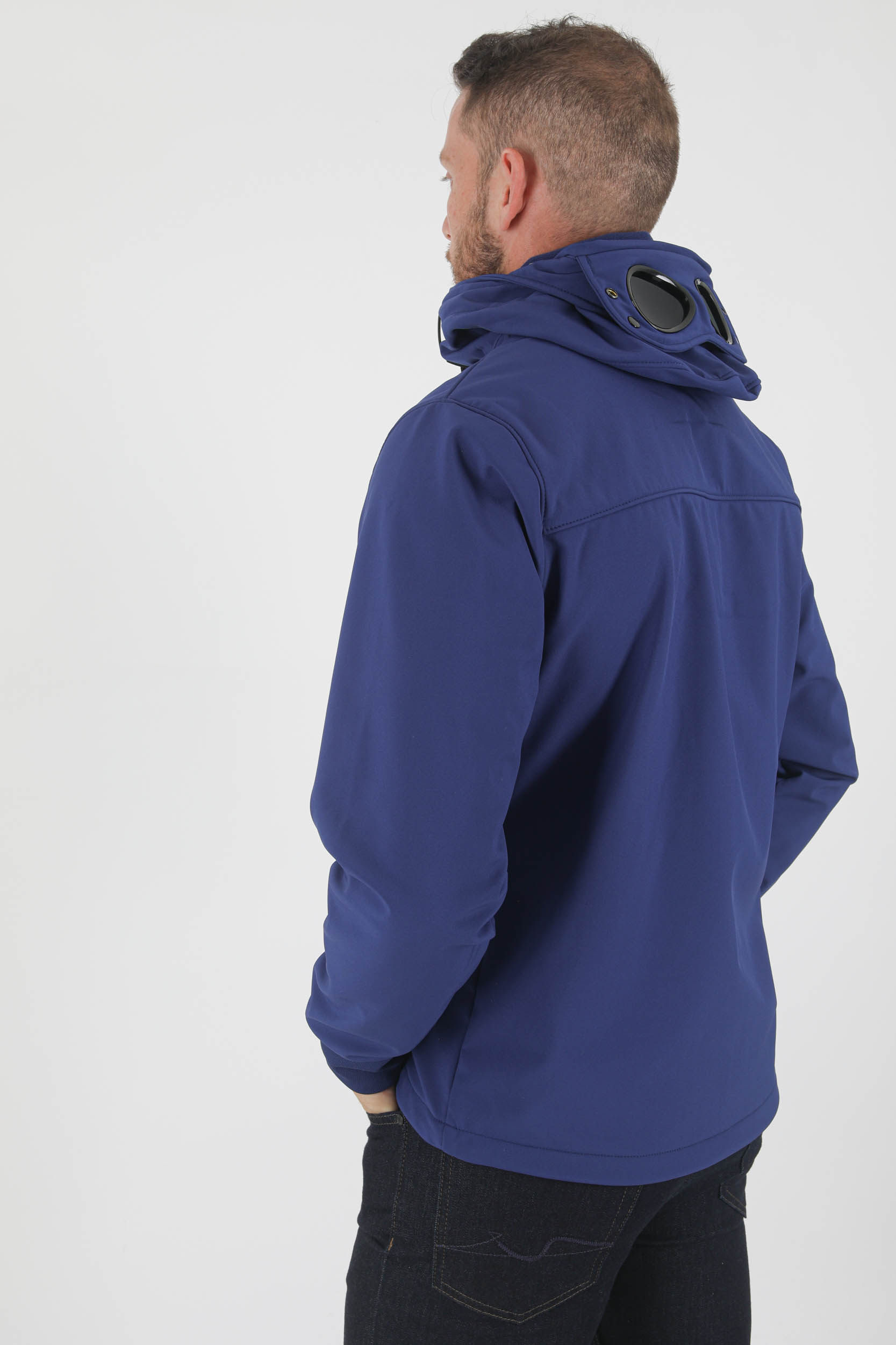 BLOUSON SOFT SHELL-R C.P COMPANY LUNETTE BLEU W002A-878