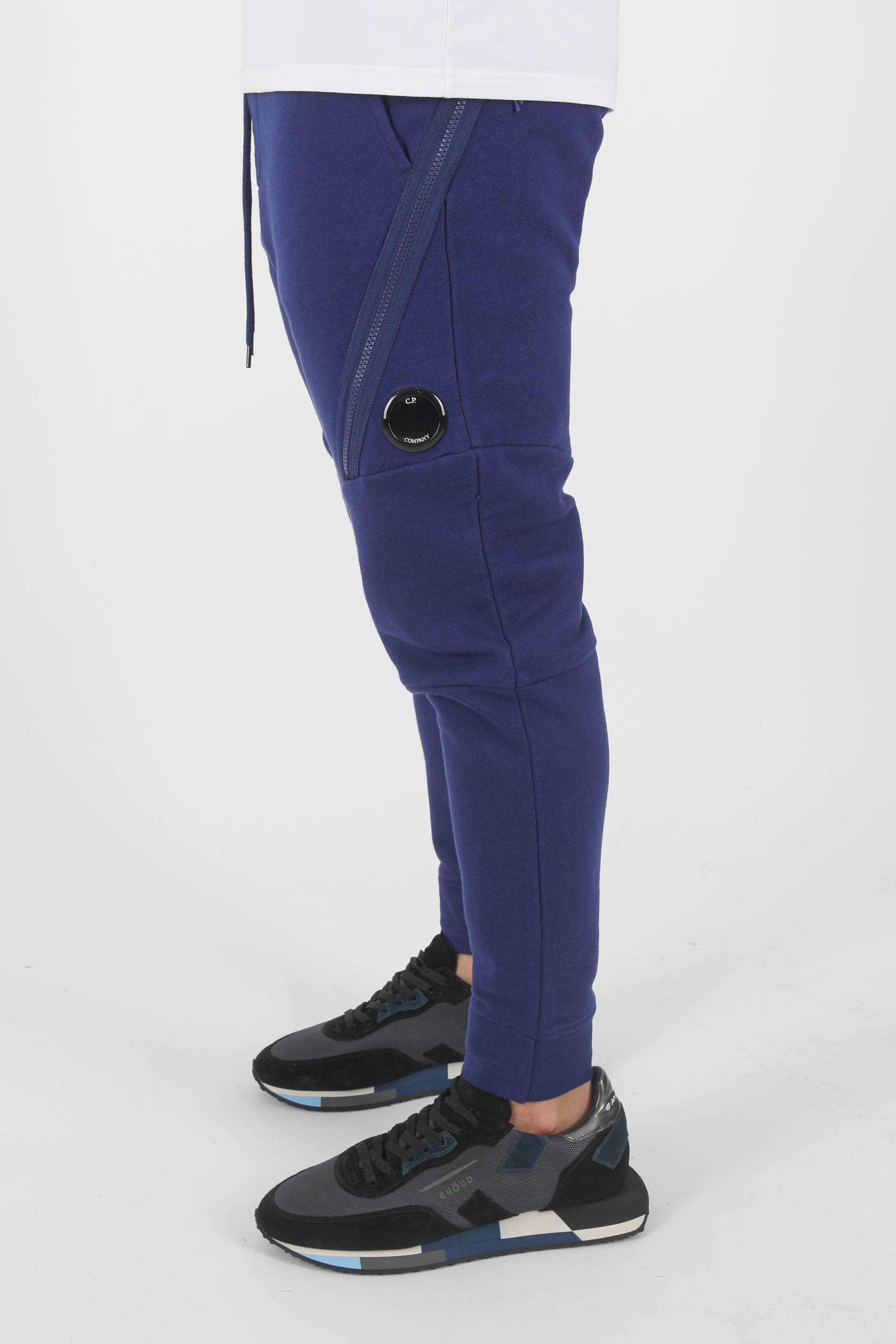 BAS DE JOGGING C.P COMPANY ZIPPE BLEU P061A-878