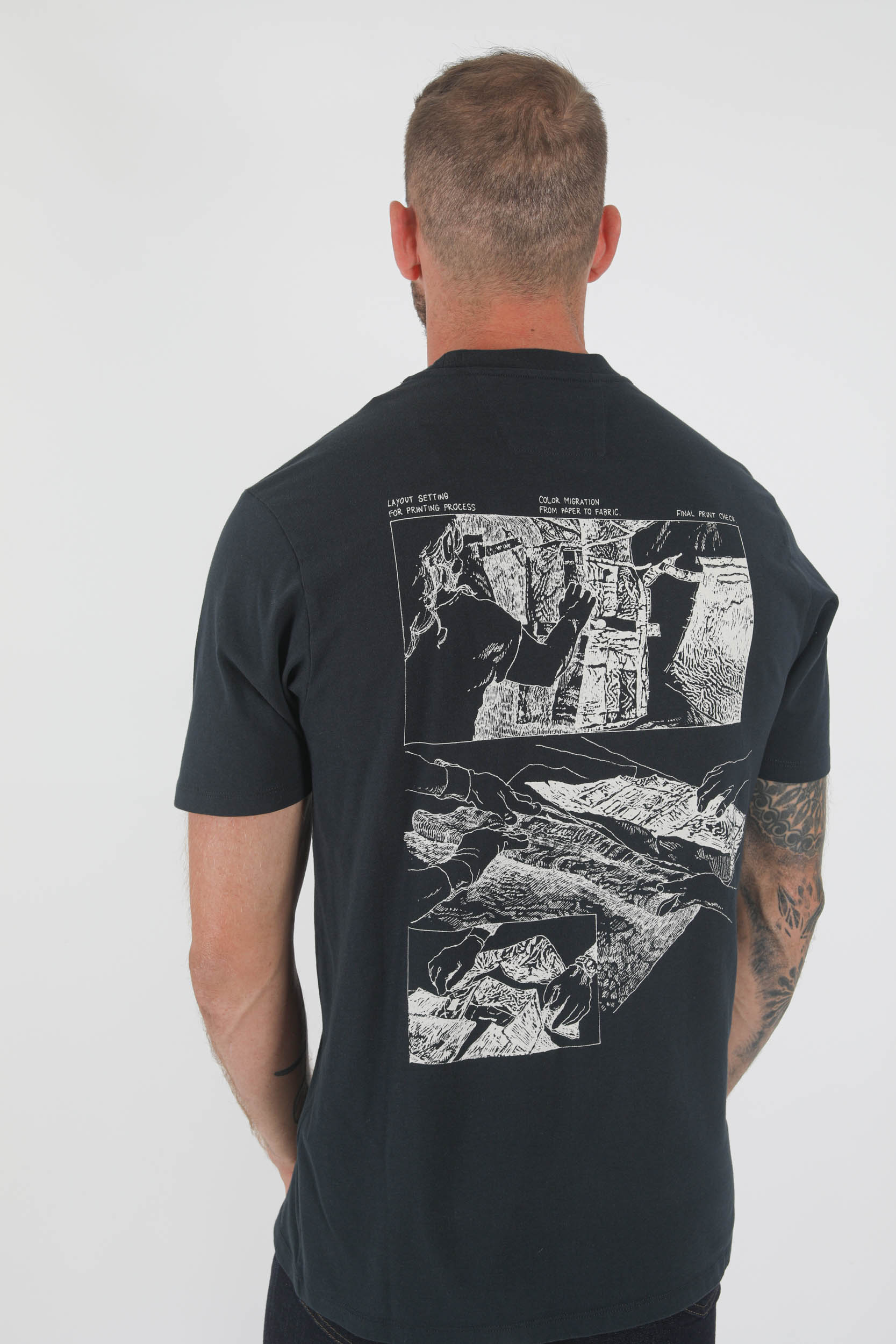 T-SHIRT C.P COMPANY NOIR CRAFT WORKS S354A-999