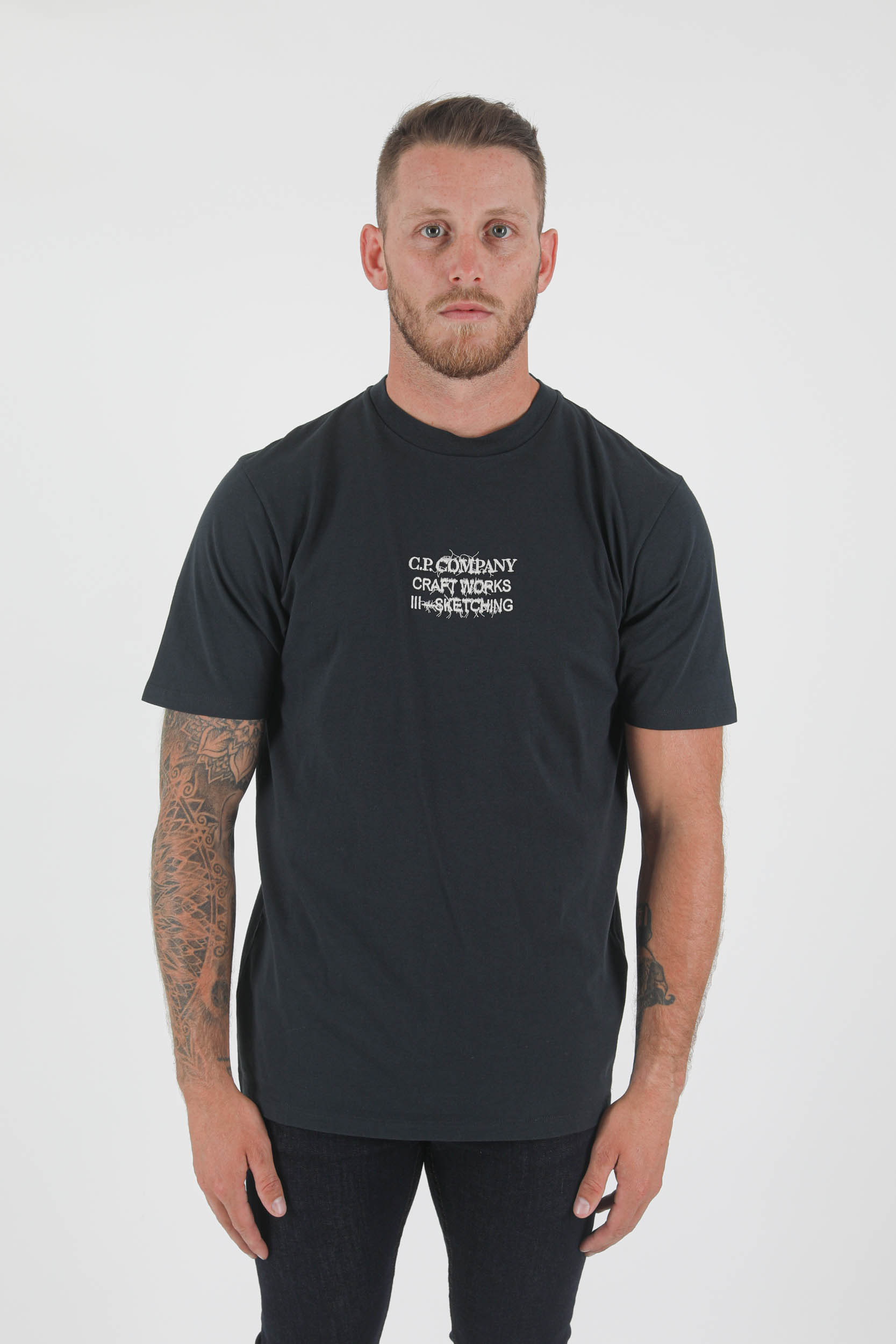T-SHIRT C.P COMPANY NOIR CRAFT WORKS S354A-999
