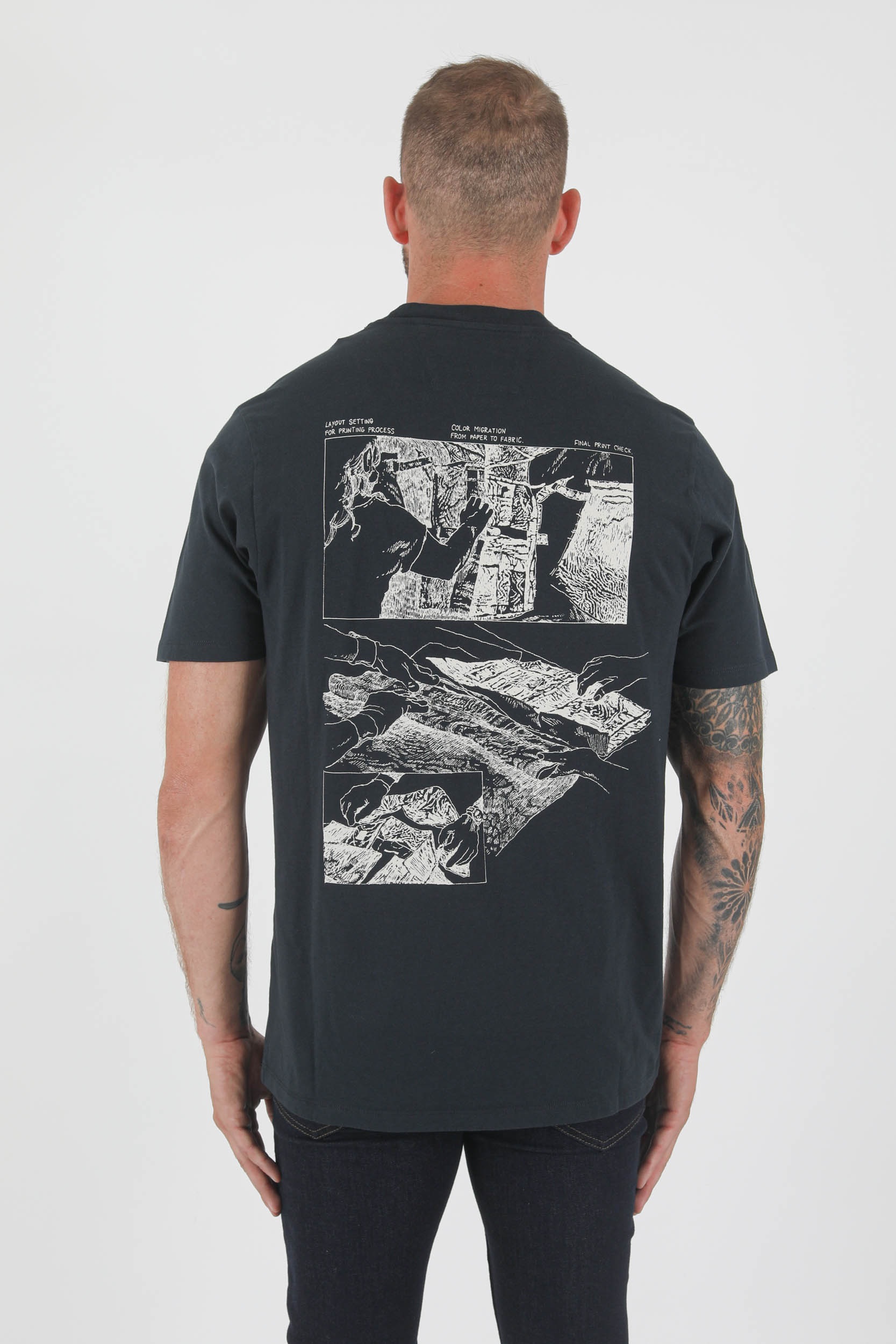 T-SHIRT C.P COMPANY NOIR CRAFT WORKS S354A-999