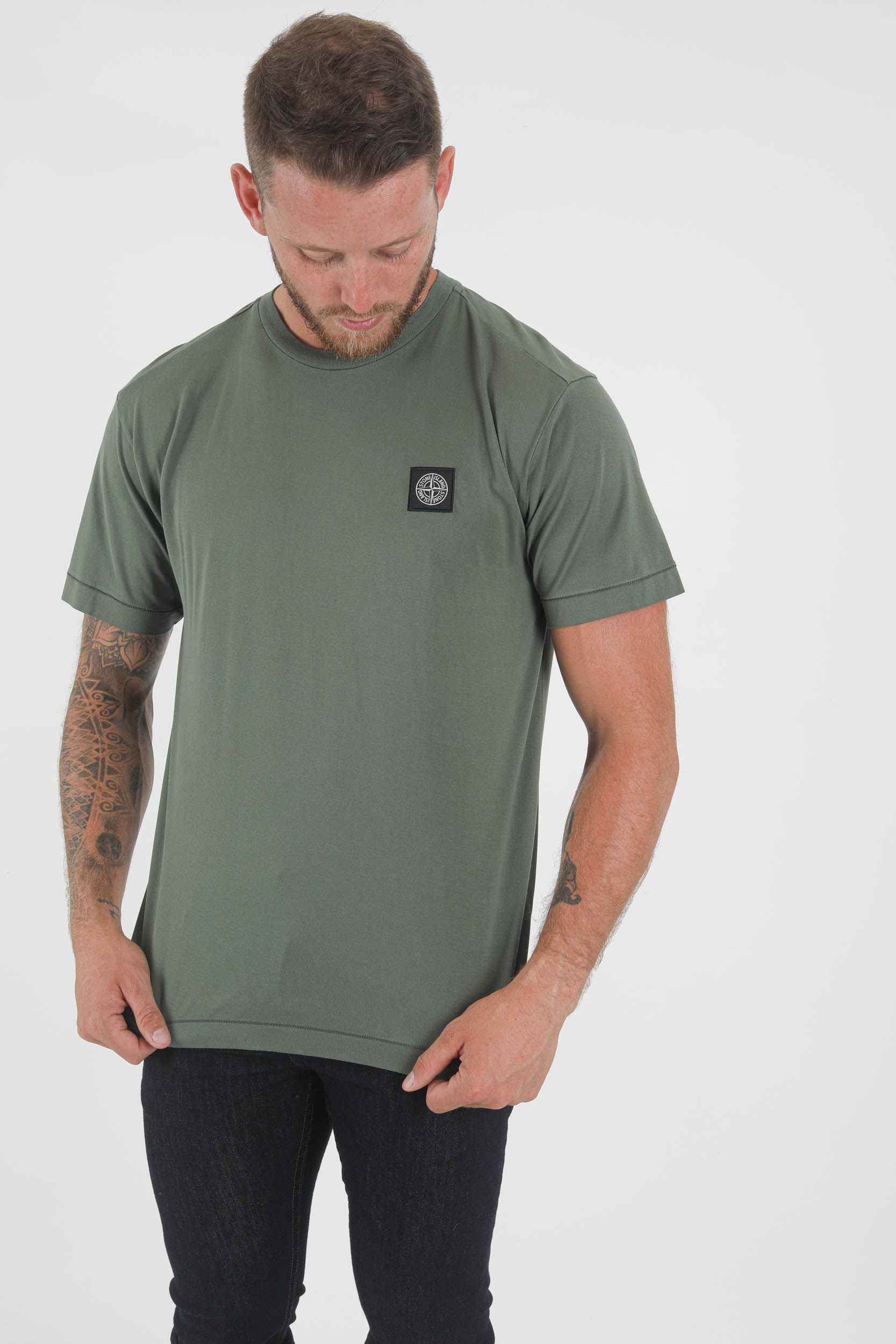 T-SHIRT STONE ISLAND KAKI 751524113-V0055