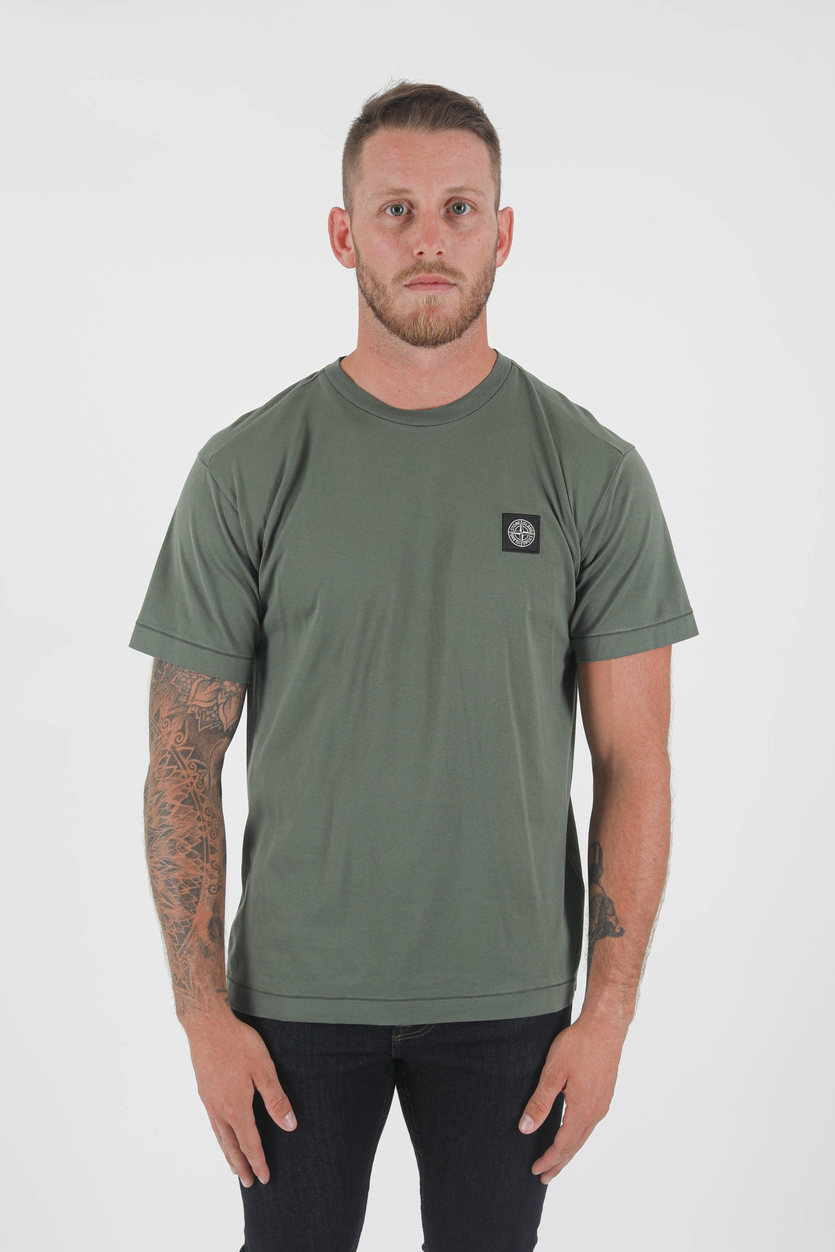 T-SHIRT STONE ISLAND KAKI 751524113-V0055